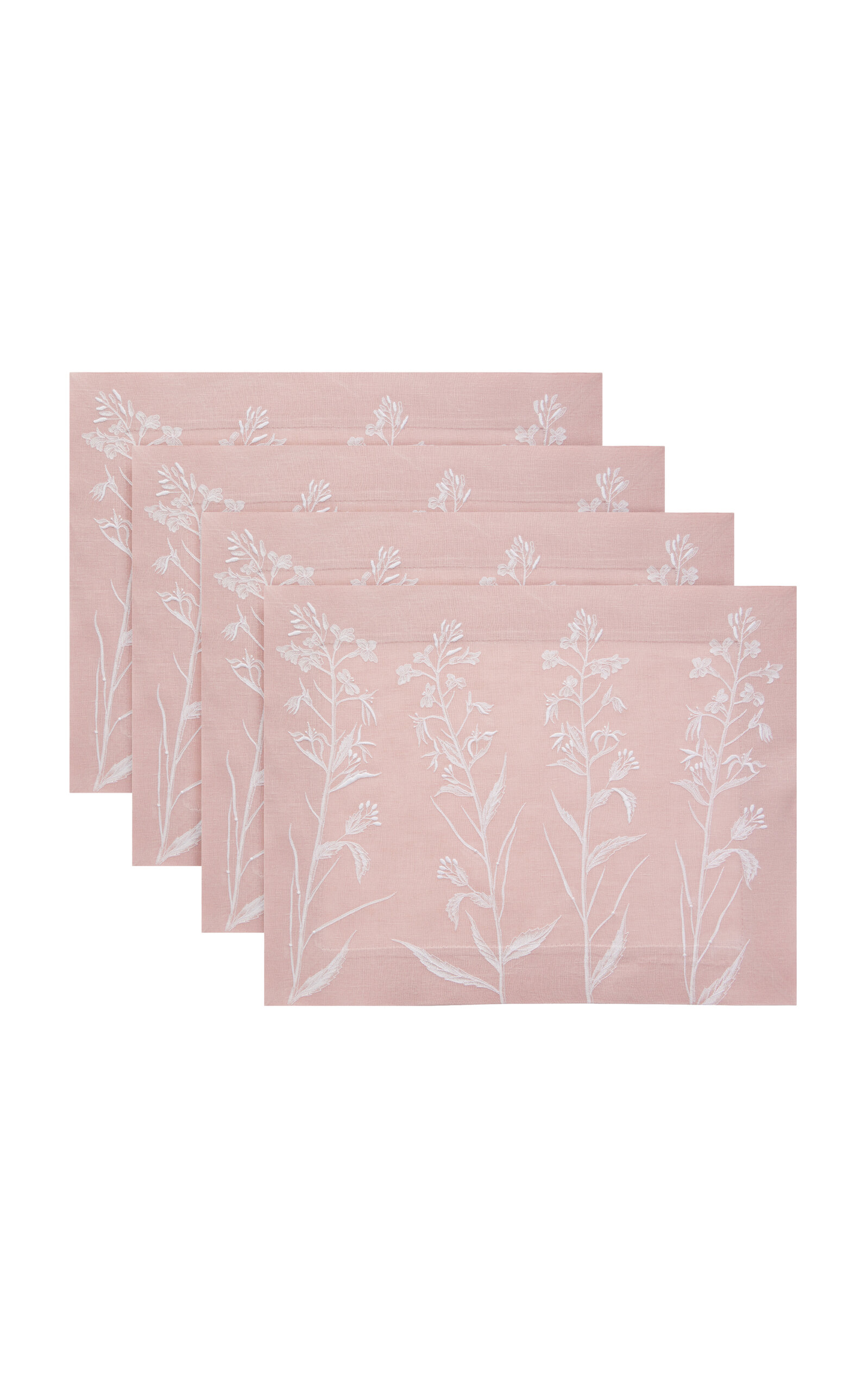 Atelier Houria Tazi Laure Set-of-four Placemats In Pink