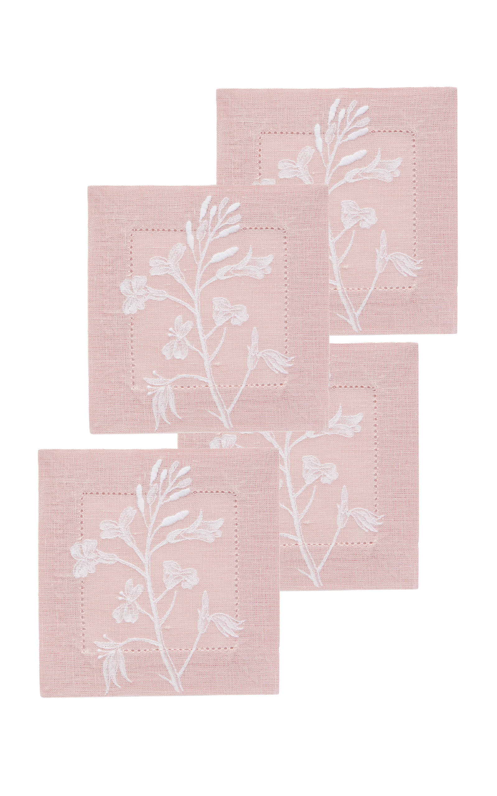 Atelier Houria Tazi Laure Set-of-four Coaster In Pink
