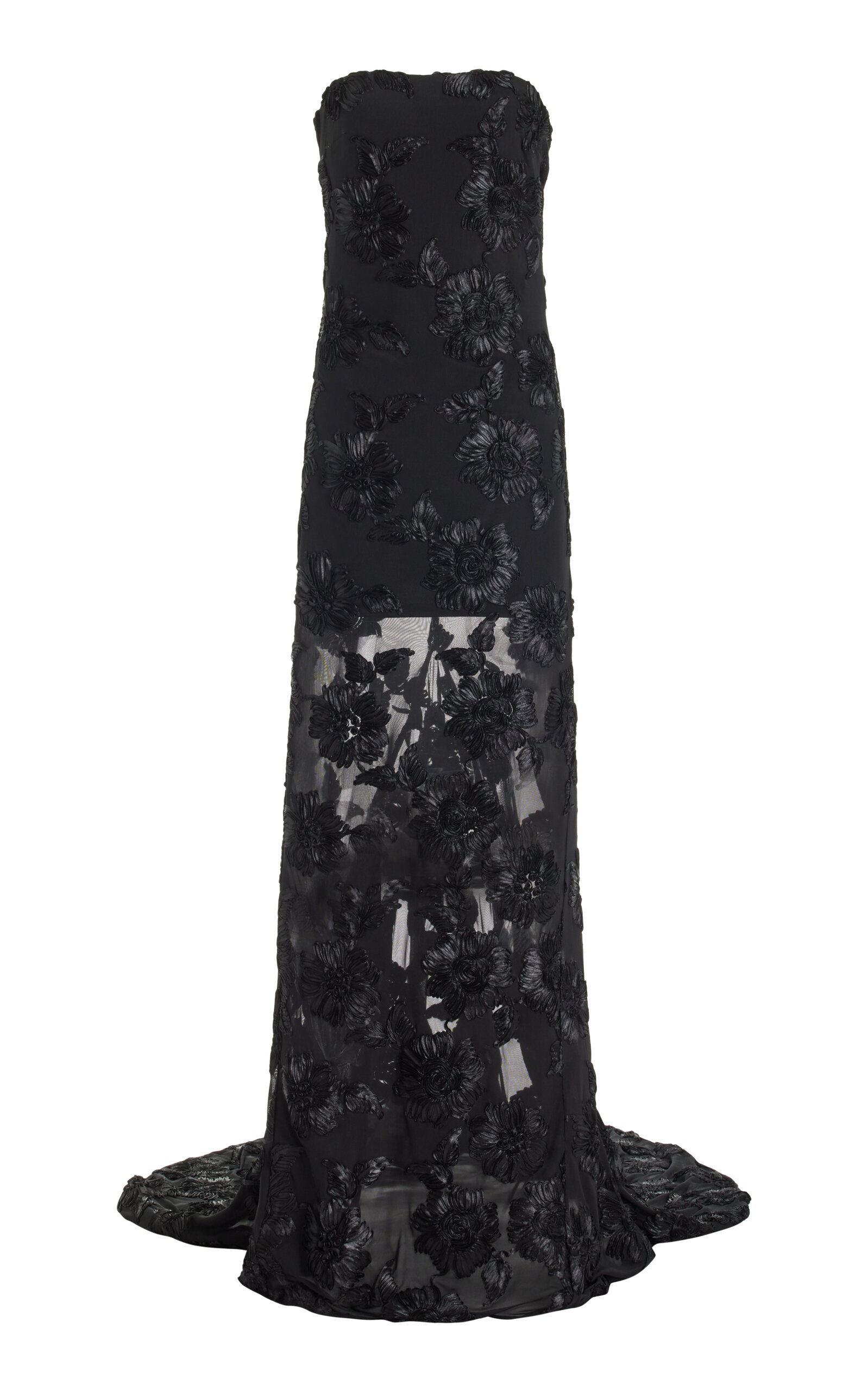 boss black dress shoes Short Cap Sleeve Side Slit Open Back Tube Maxi Dress main image 1