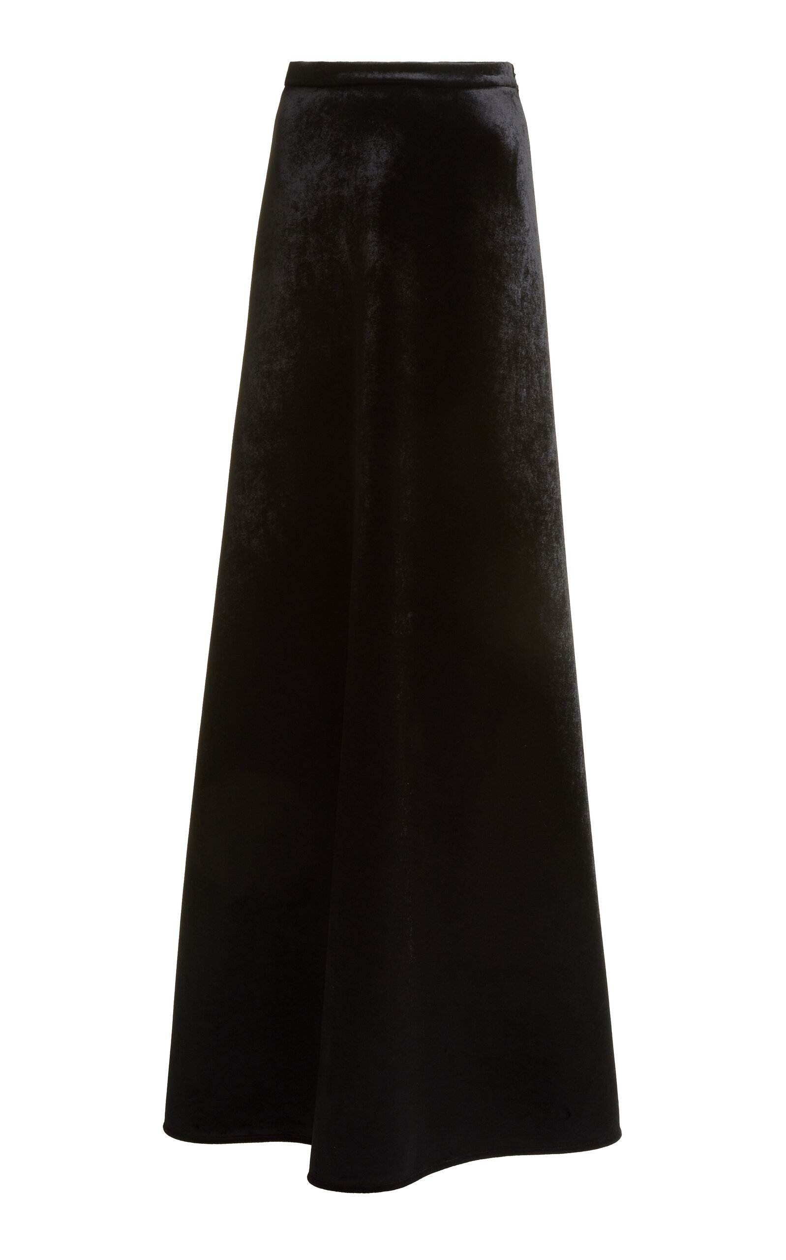 Balenciaga Velvet Maxi Skirt - Black - Women's Clothing