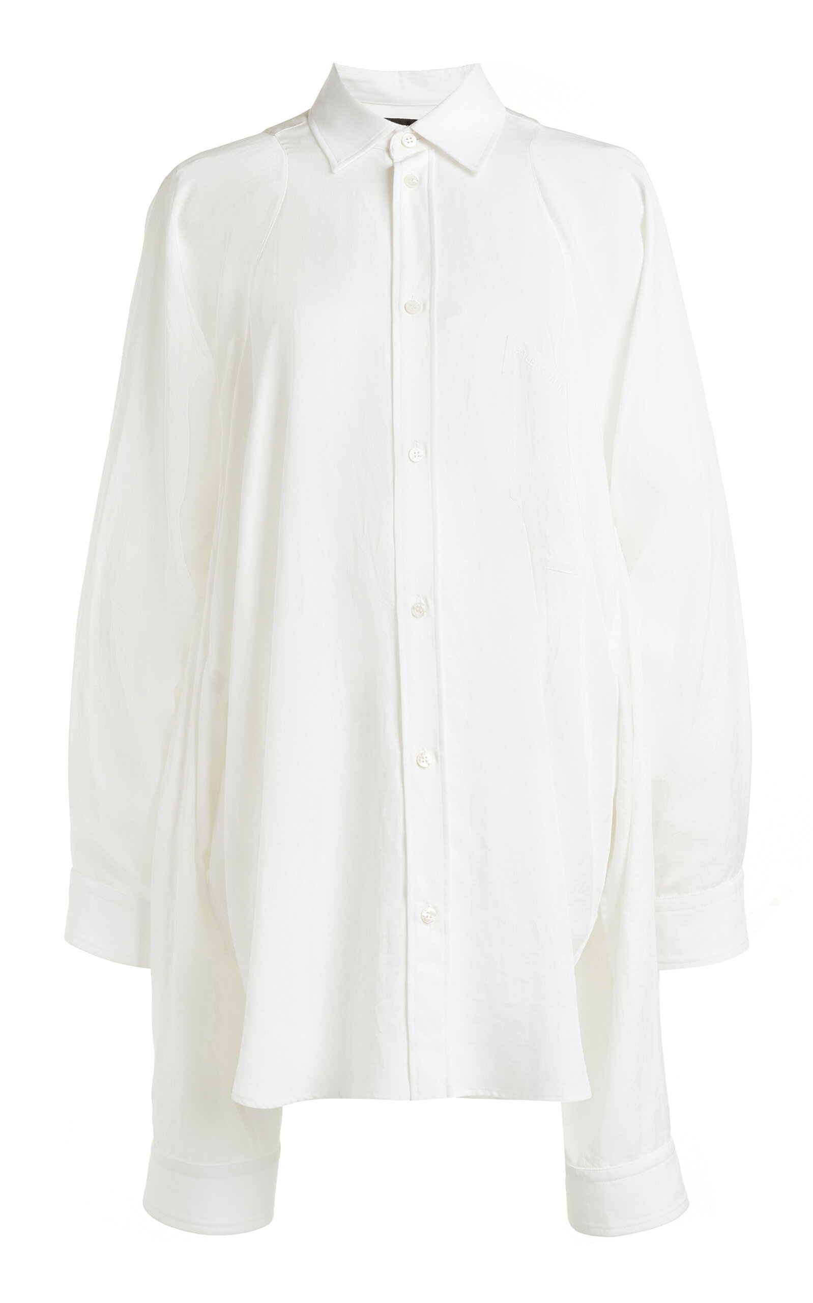 Balenciaga - Knotted Cotton Button-Down Shirt  - White - 1 - Moda Operandi