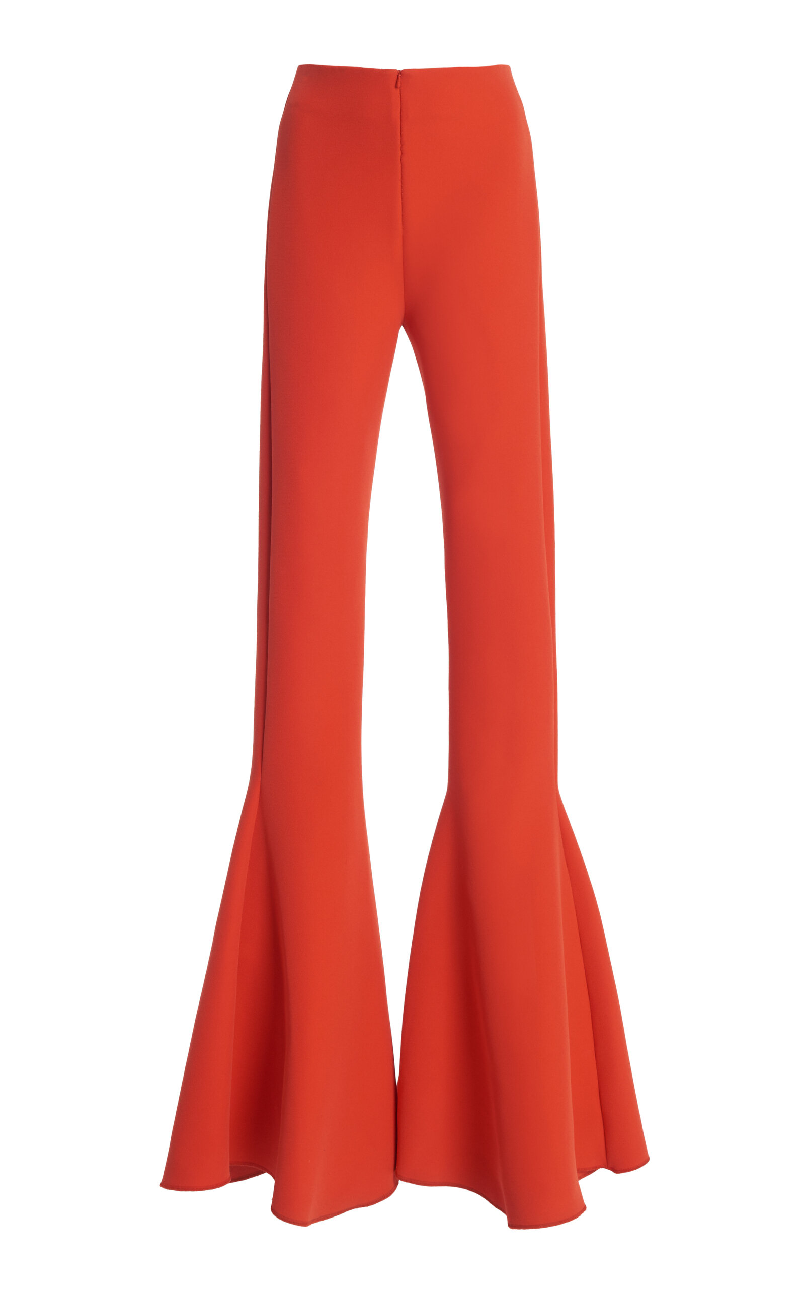 A.w.a.k.e. Flared Crepe Pants In Red