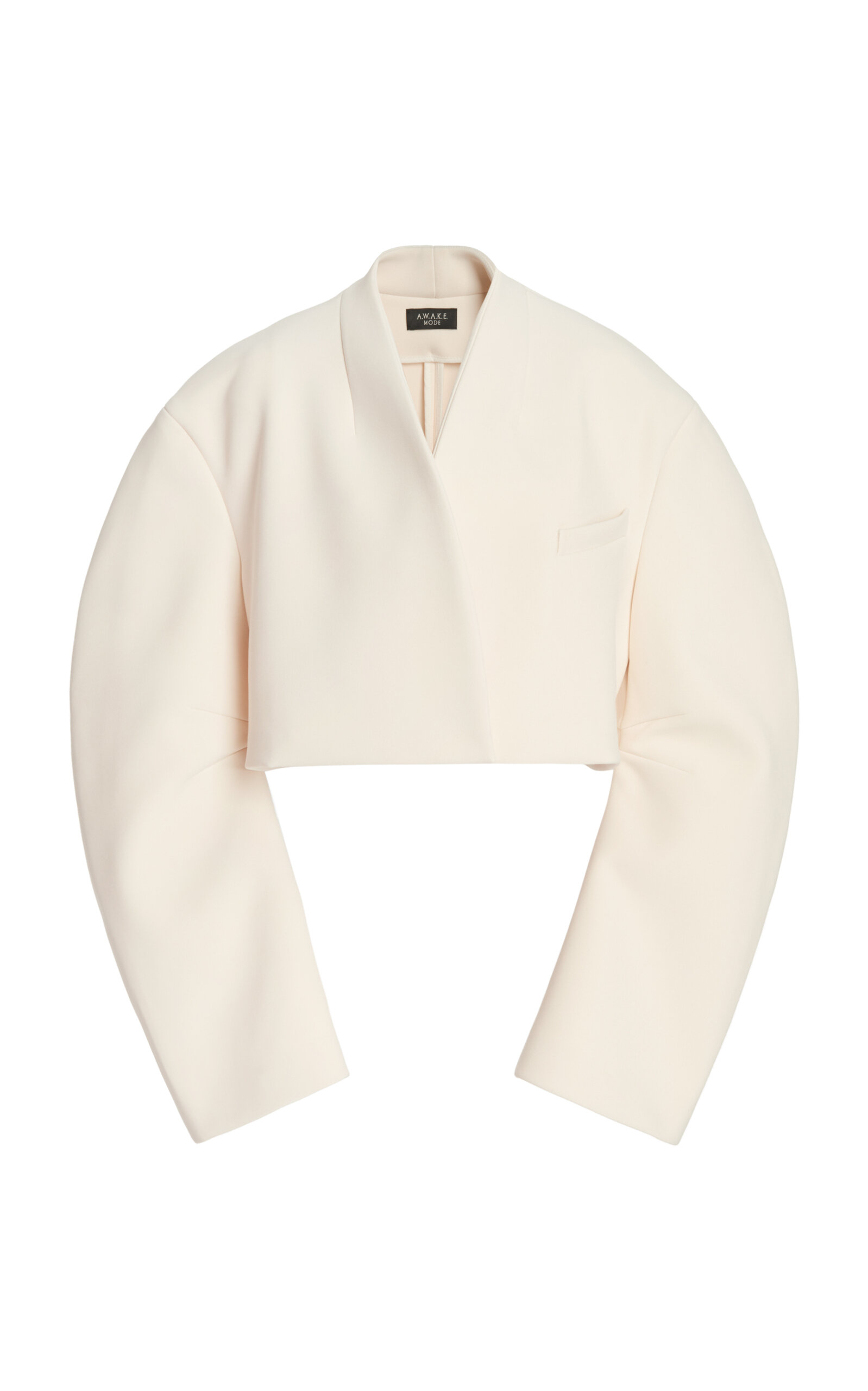 A.w.a.k.e. Oversized Cropped Jacket In White