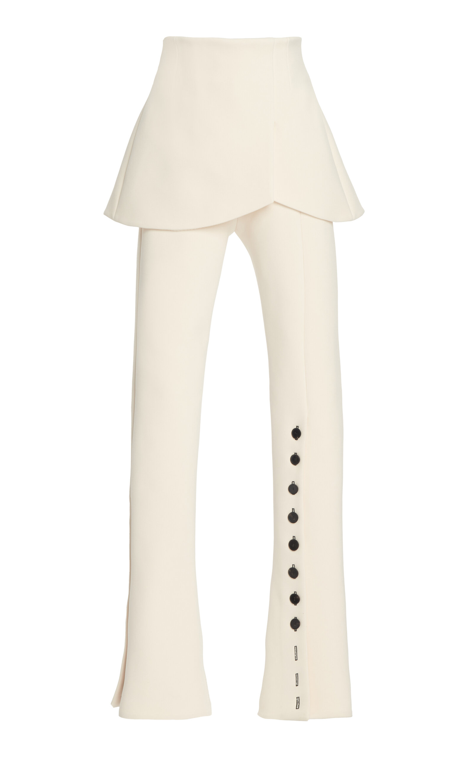 Shop A.w.a.k.e. Buttoned Basque Skinny Pants In White