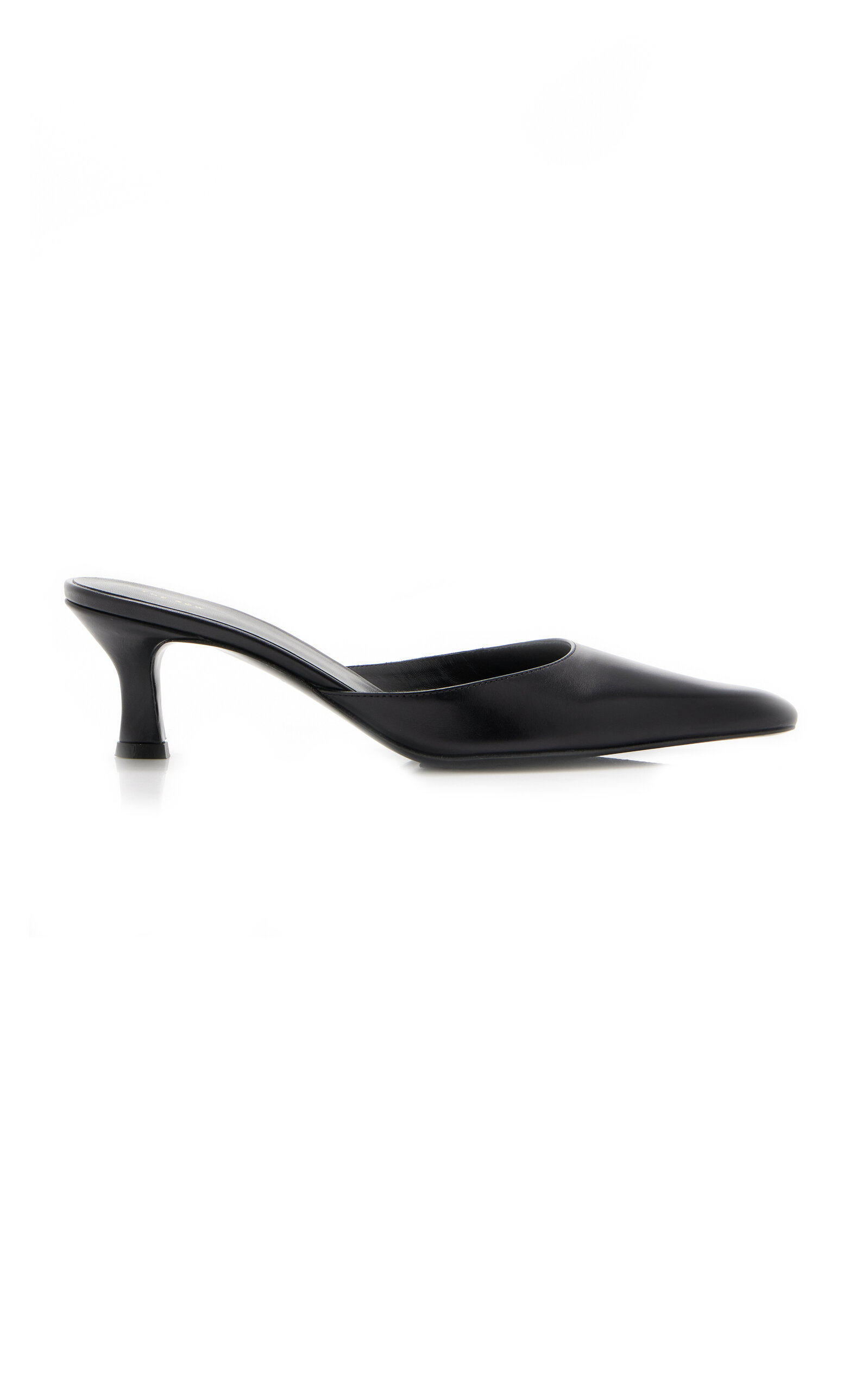 Shop The Row Cybil Leather Mules In Black