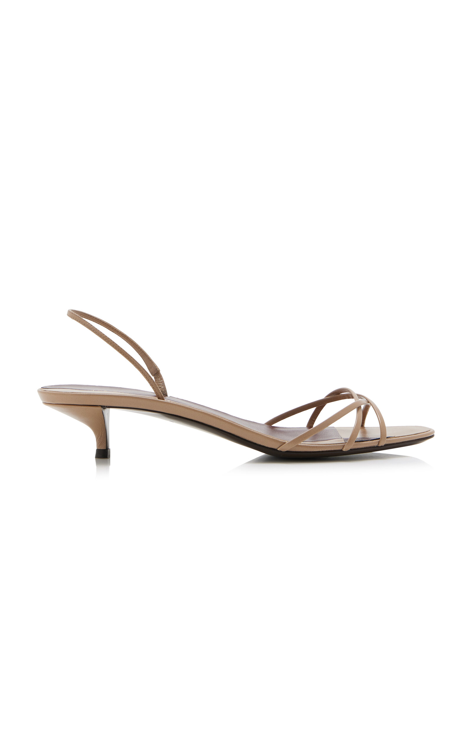 The Row 35mm Harlow Leather Sandals In Neutral