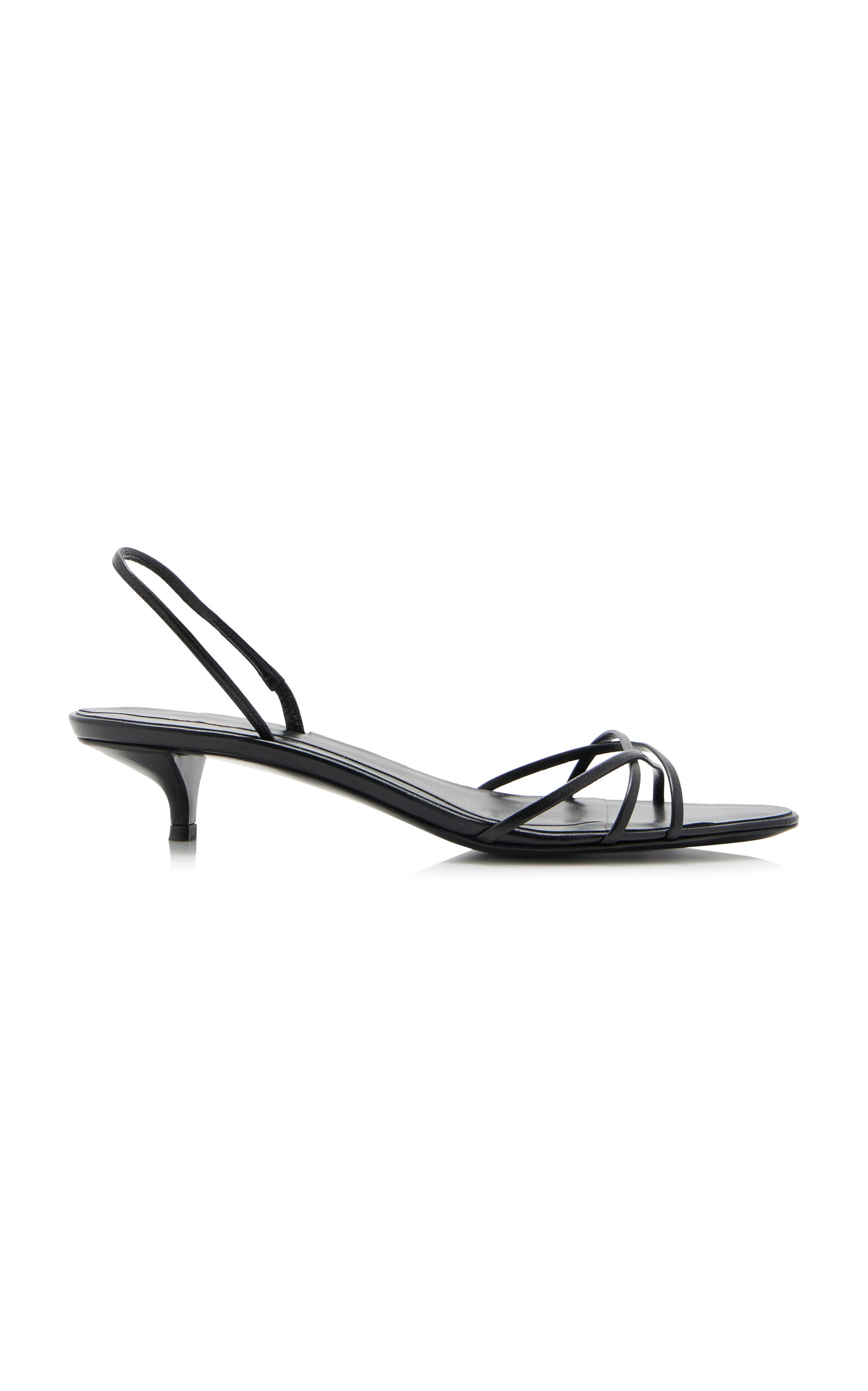 Shop The Row Harlow Leather Sandals In Black