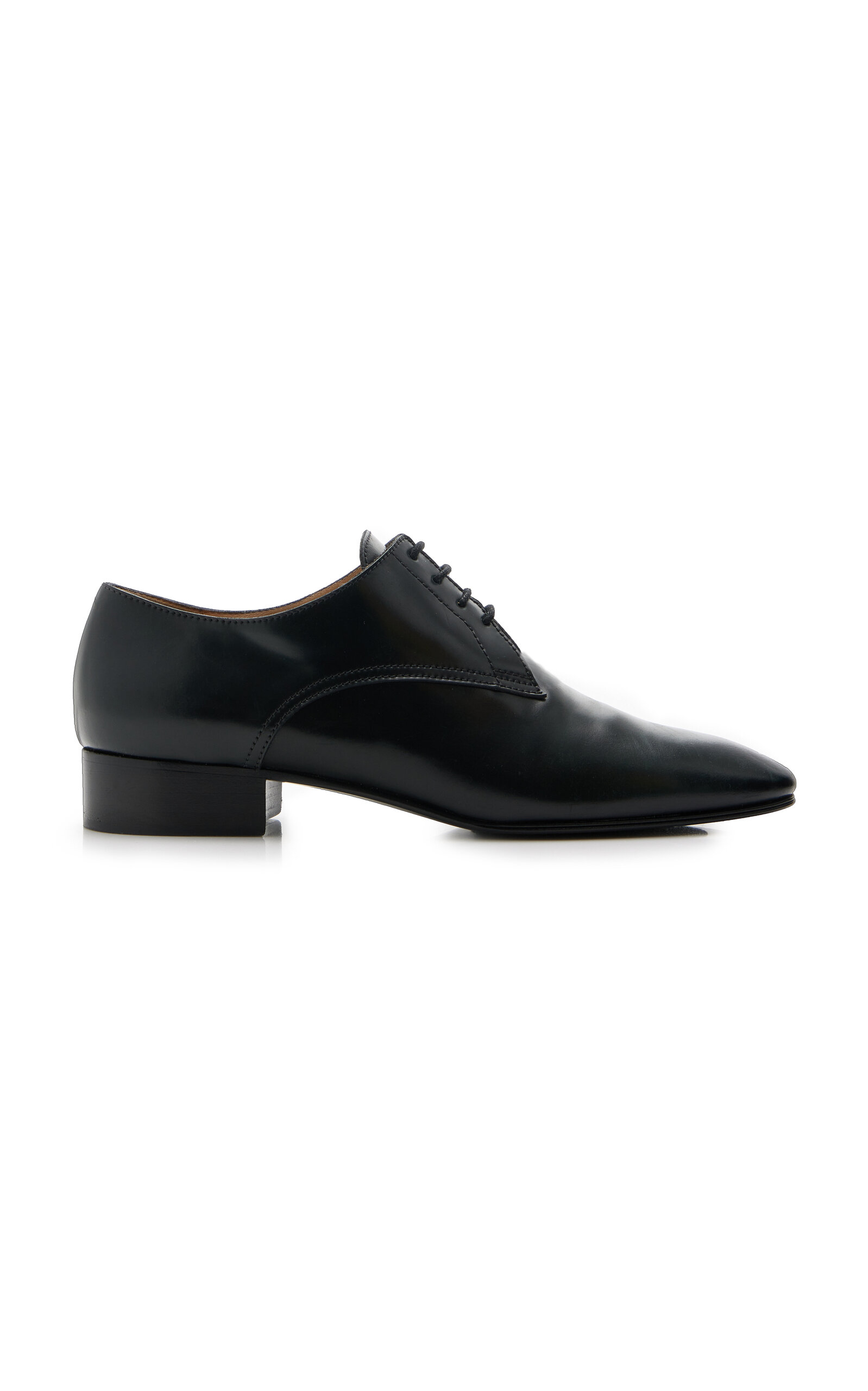 The Row Kay Leather Oxfords In Black