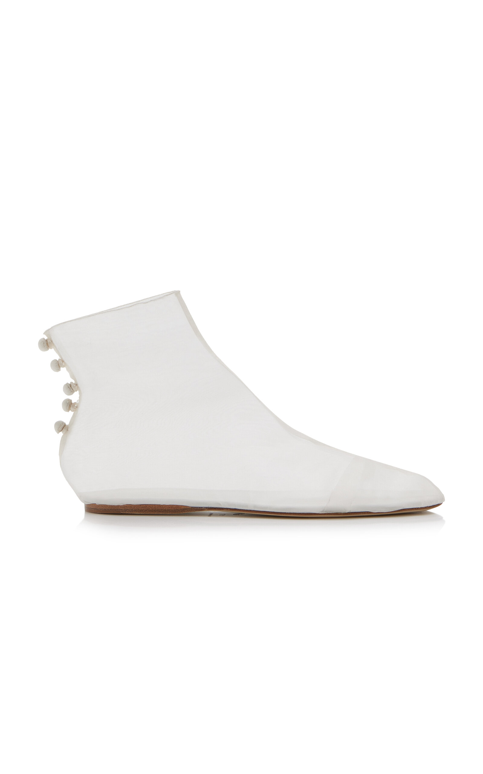 The Row - Nymph Organza Flats - Ivory - IT 38 - Moda Operandi