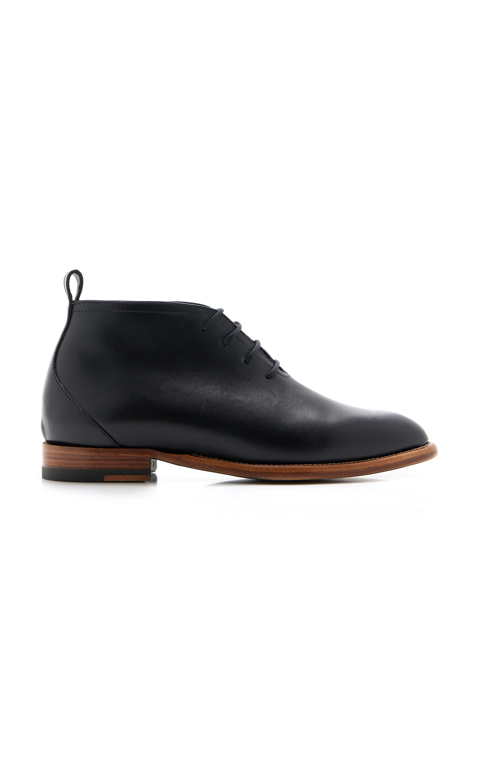 The Row Grant Leather Boots In Black