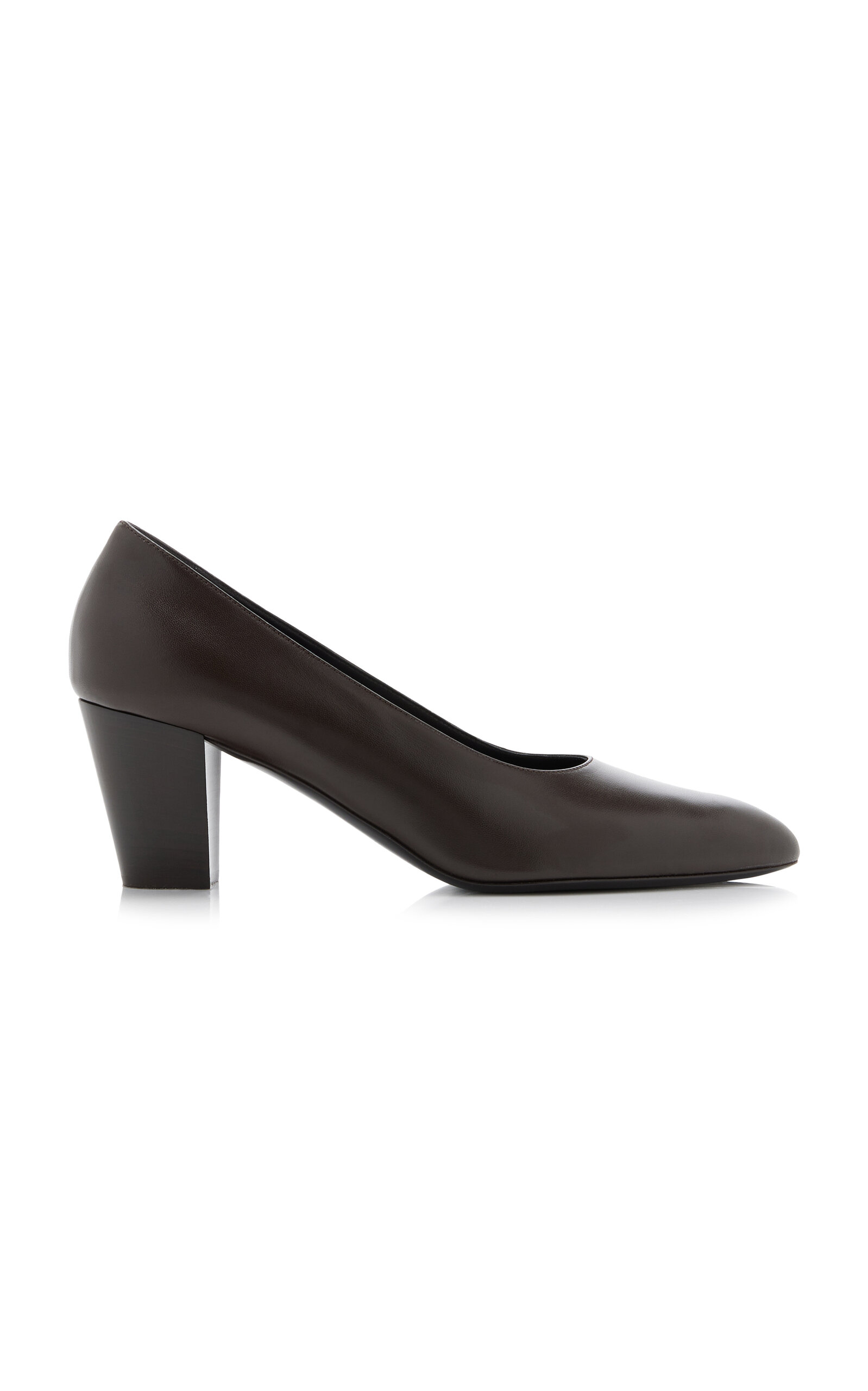 The Row Luisa Leather Pumps In Brown