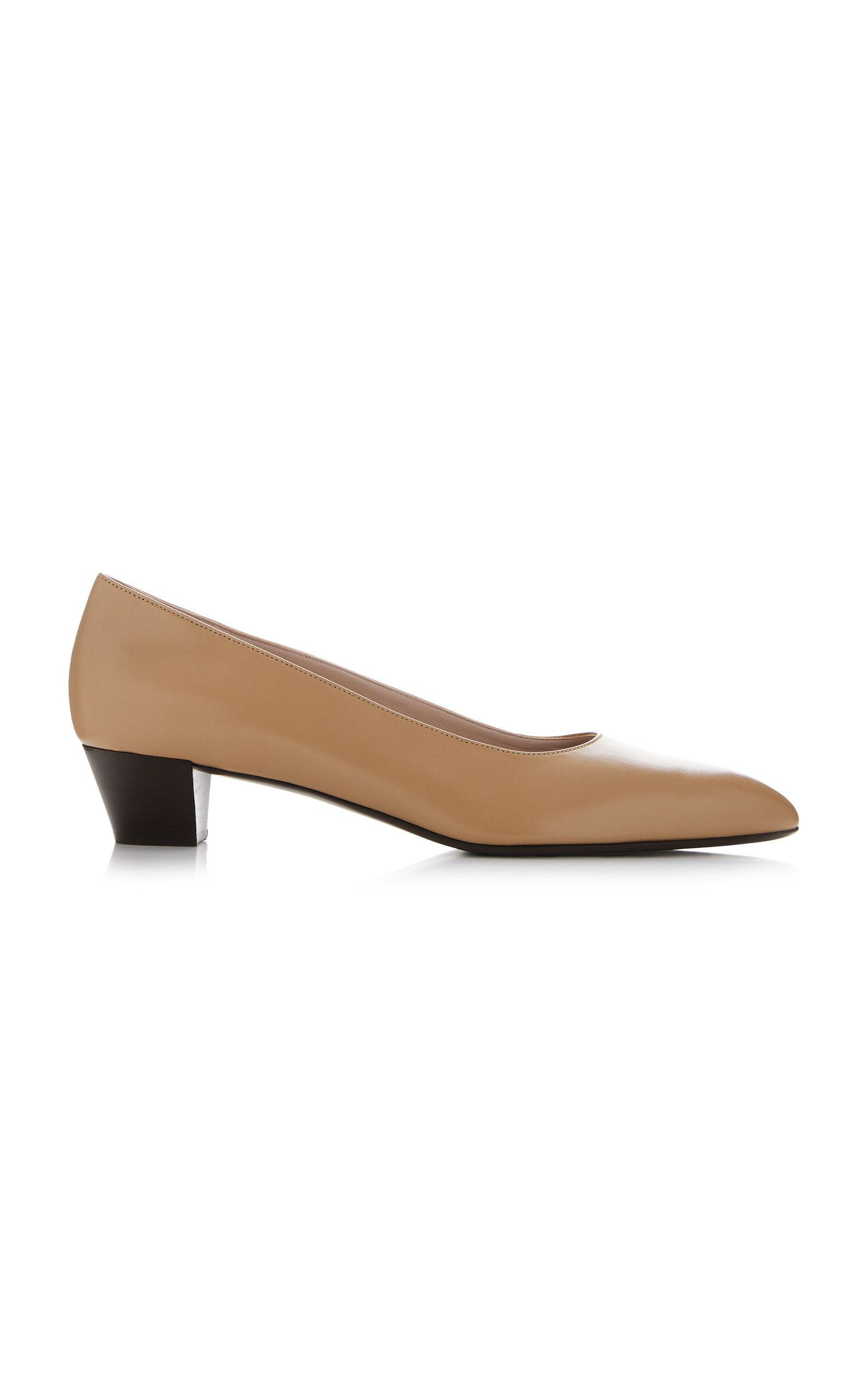 The Row Luisa Leather Pumps In Neutral