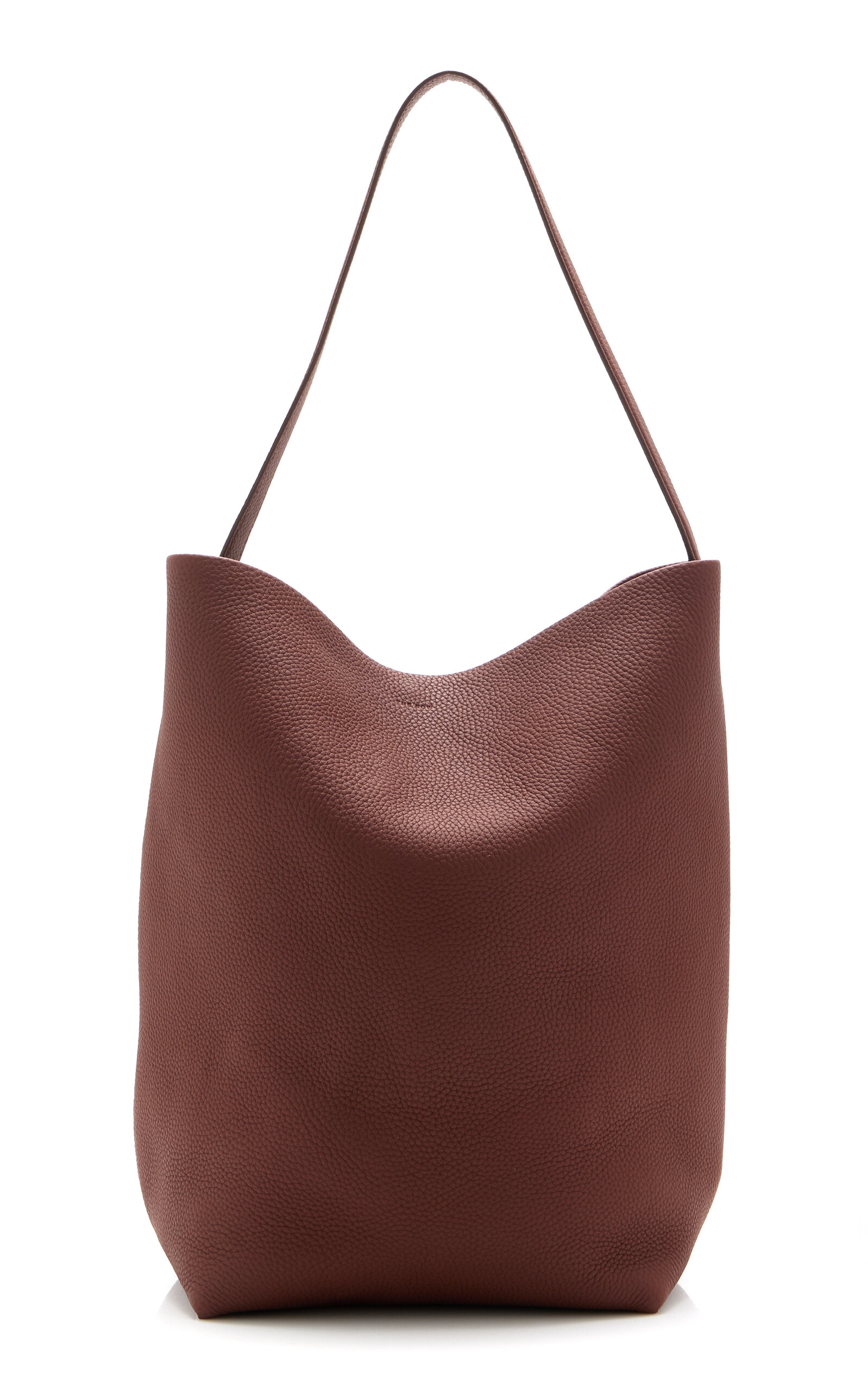 The Row Large Park N/S Leather Tote Bag - Brown - OS
