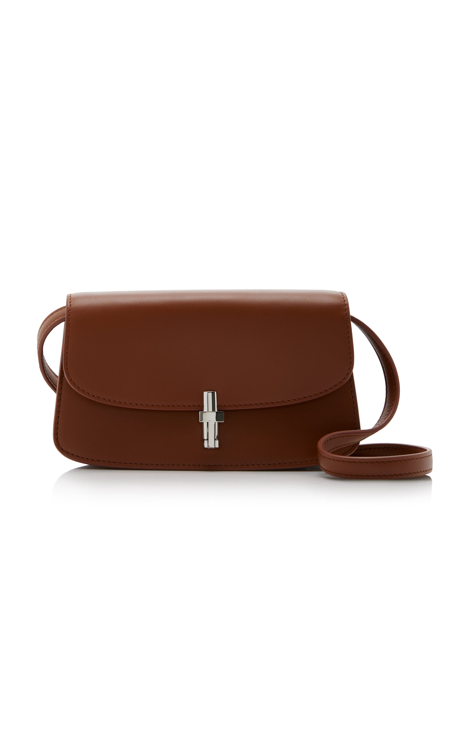 The Row Sofia E/W Leather Crossbody Bag - Brown - OS - Women's Bags