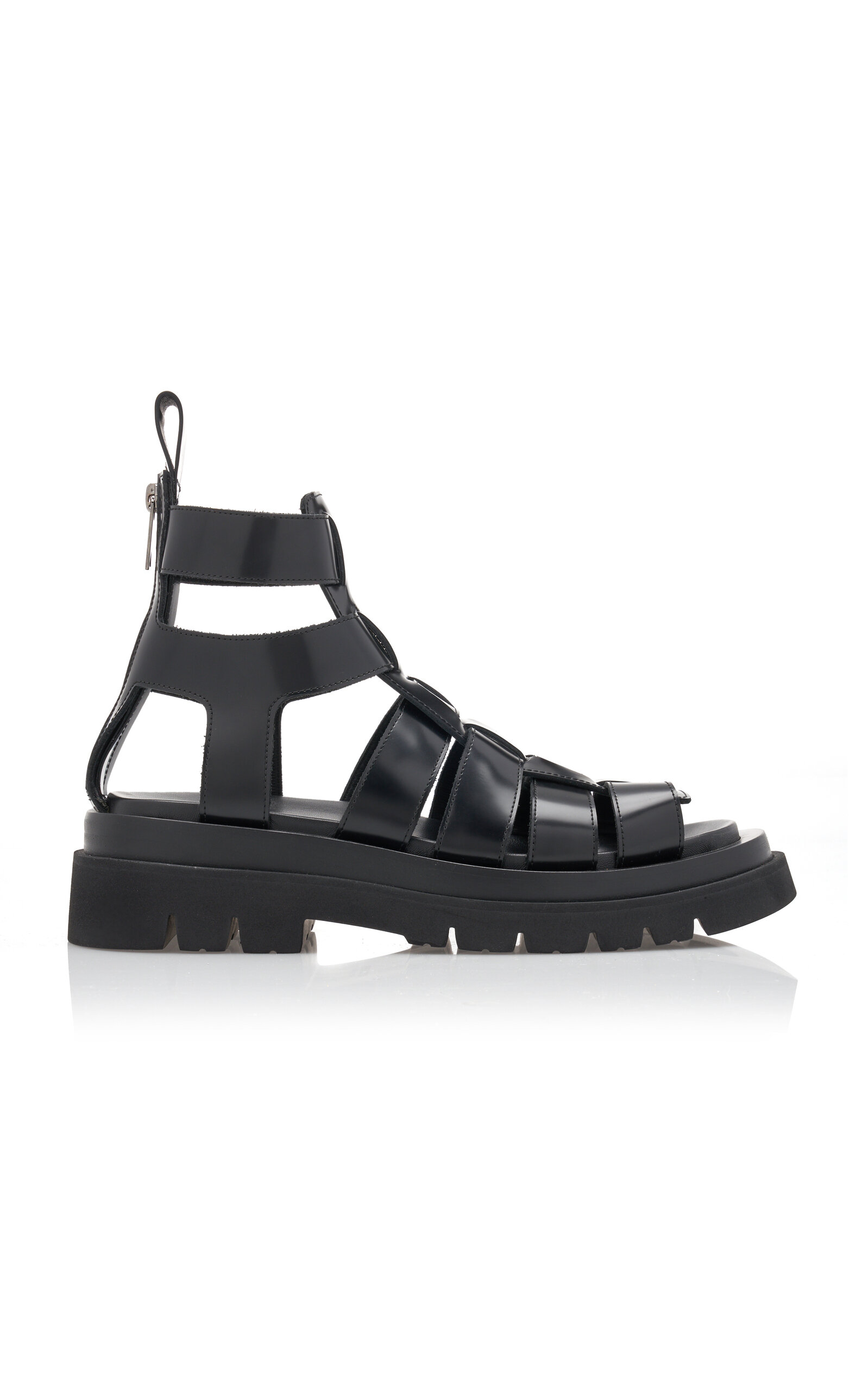 Bottega Veneta Leather Sandals In Black