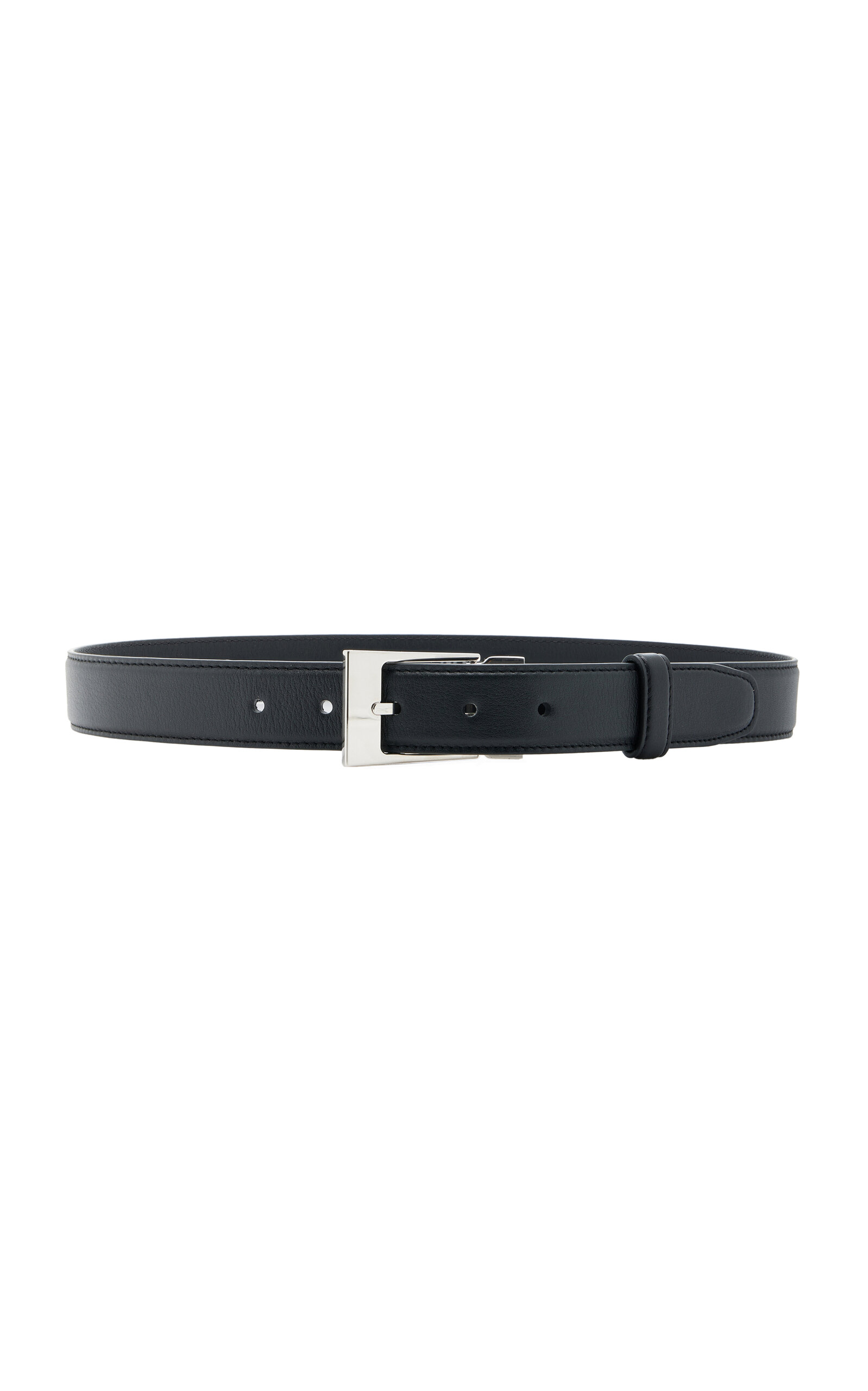 The Row Jewel Leather Belt In Silver