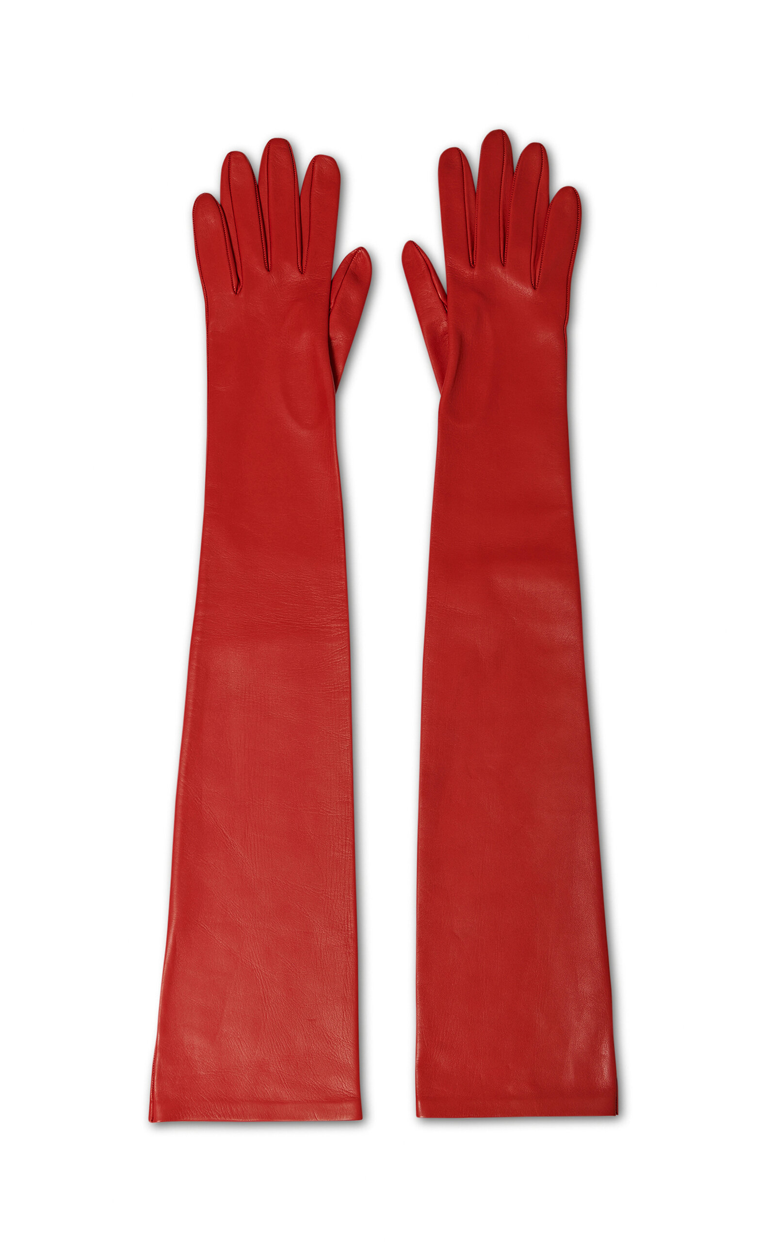 Shop The Row Simon Leather Gloves In Red