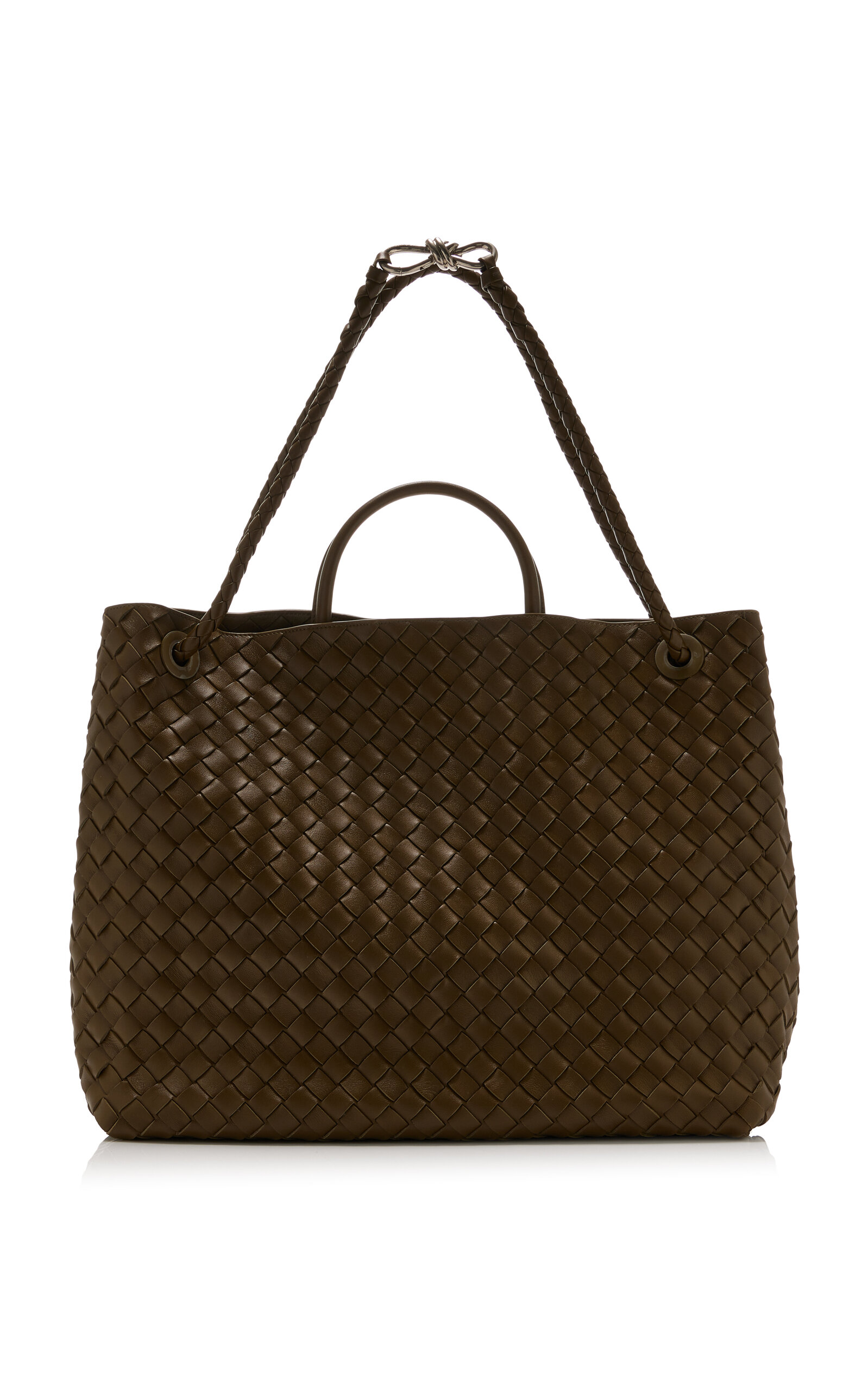 Large Andiamo Intrecciato Leather Tote Bag