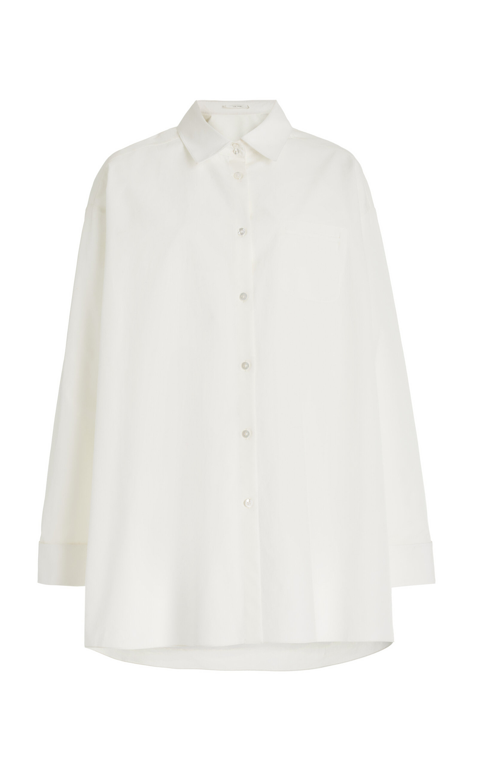 Shop The Row Moon Oversized Cotton Shirt In Ivory