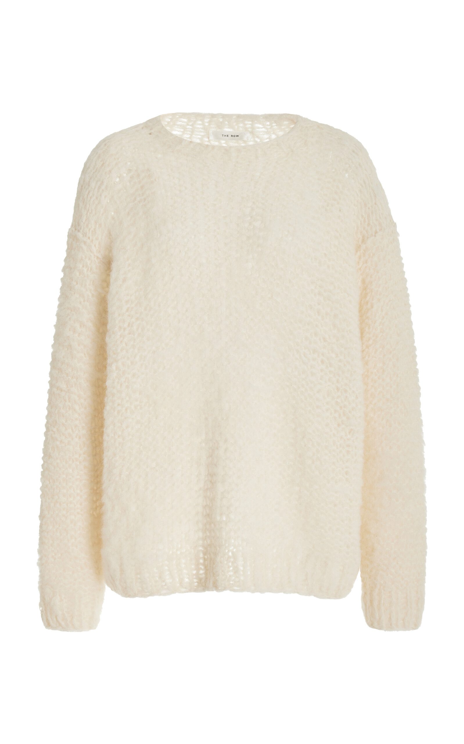 The Row Eryna Hand-knit Alpaca-silk Sweater In Neutral