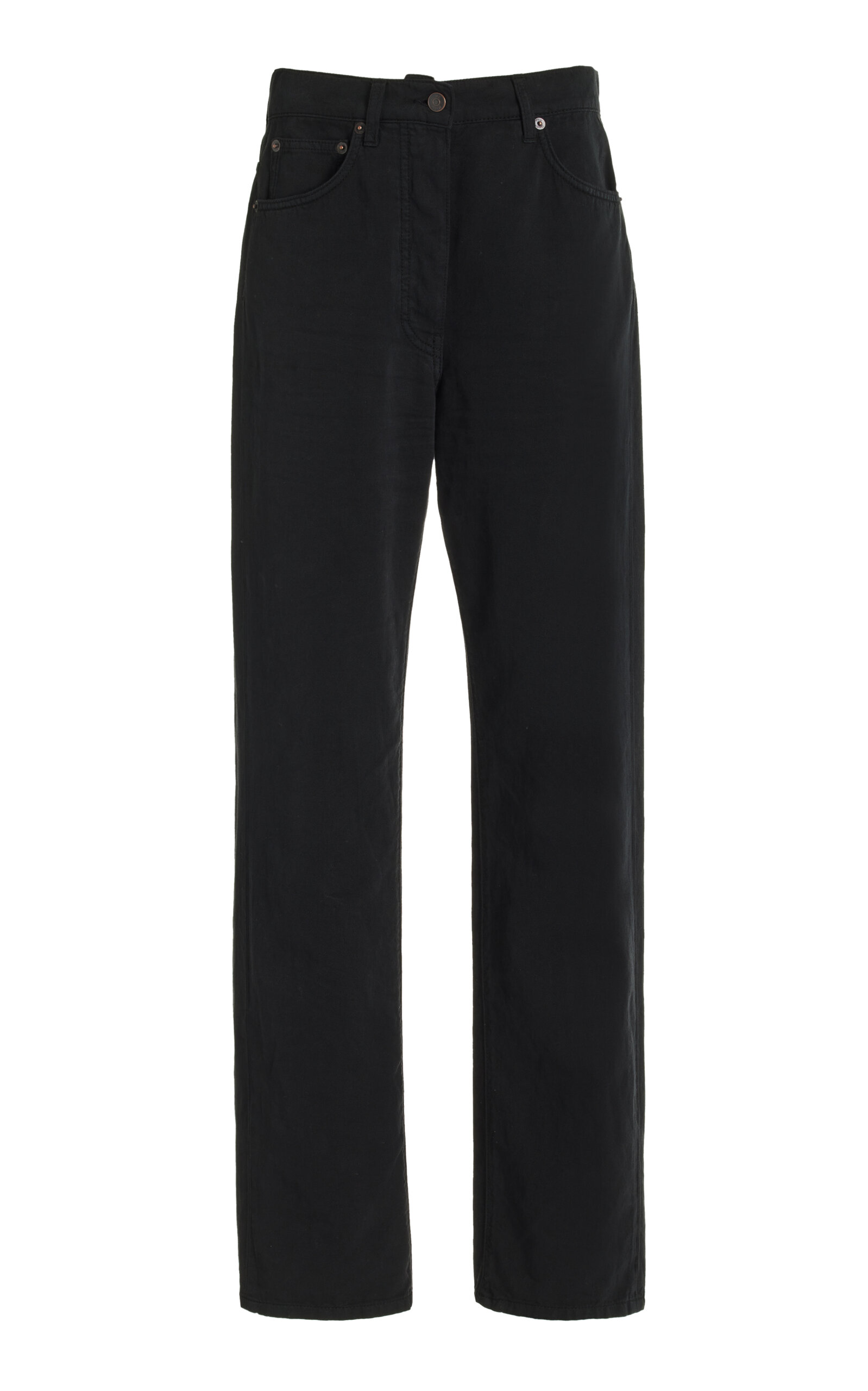 Shop The Row Borjis Rigid High-rise Straight-leg Jeans In Black