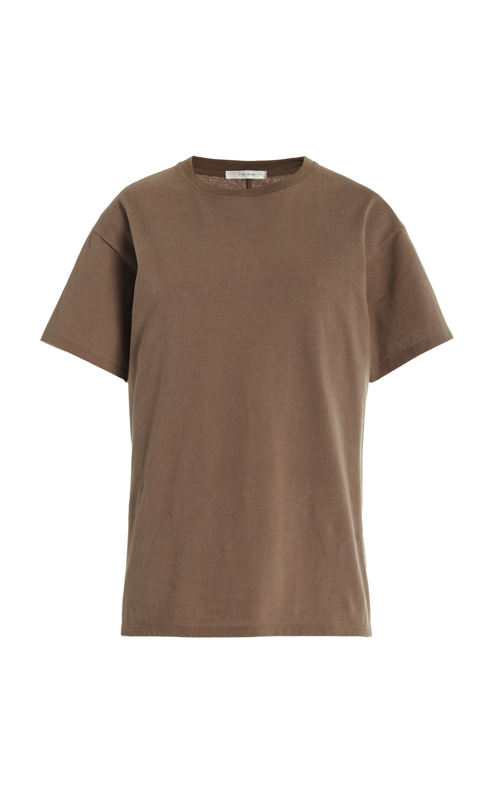 The Row Ashton Cotton T-shirt In Taupe