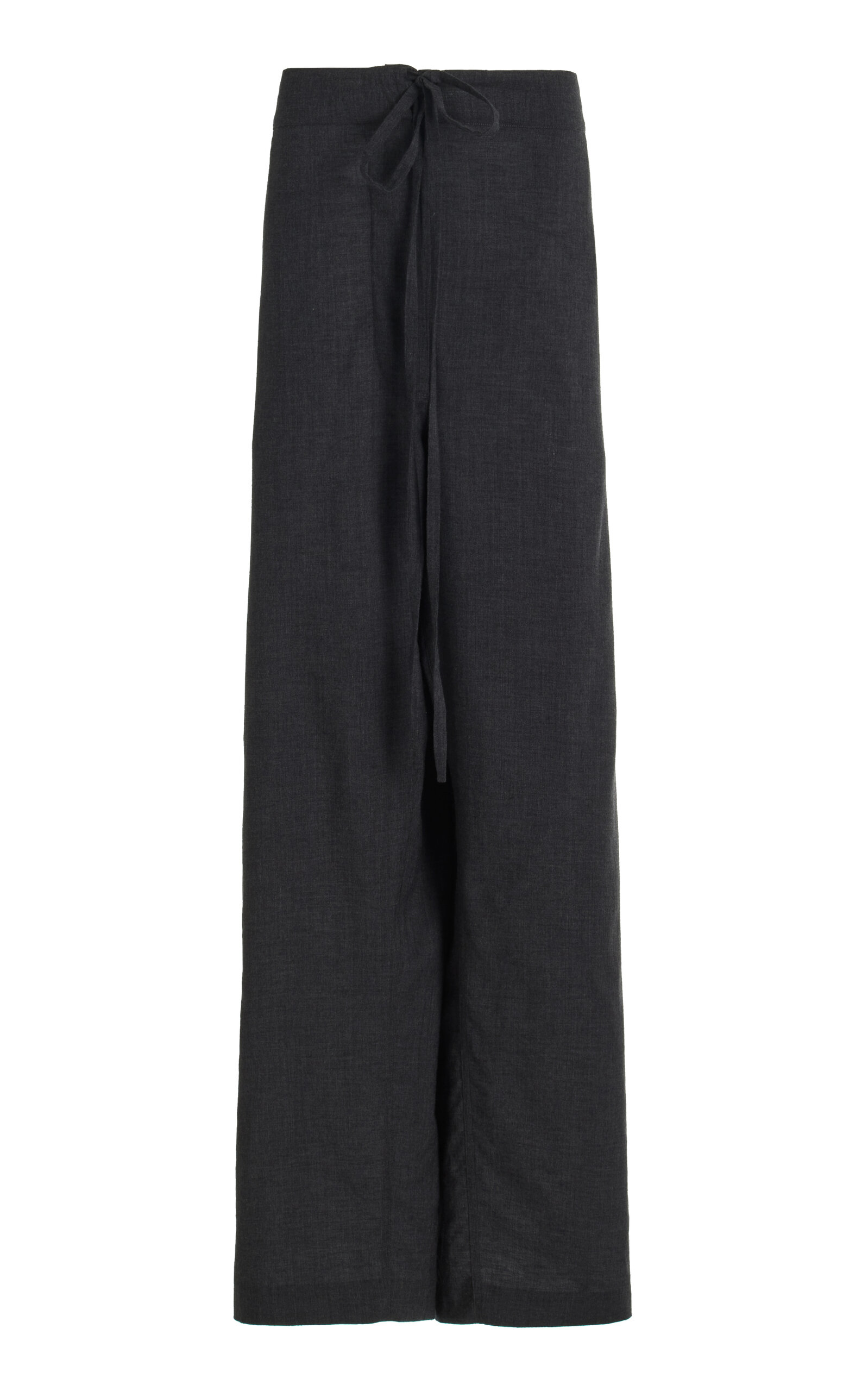 Shop The Row Argent Oversized Silk-cotton Pants In Dark Grey