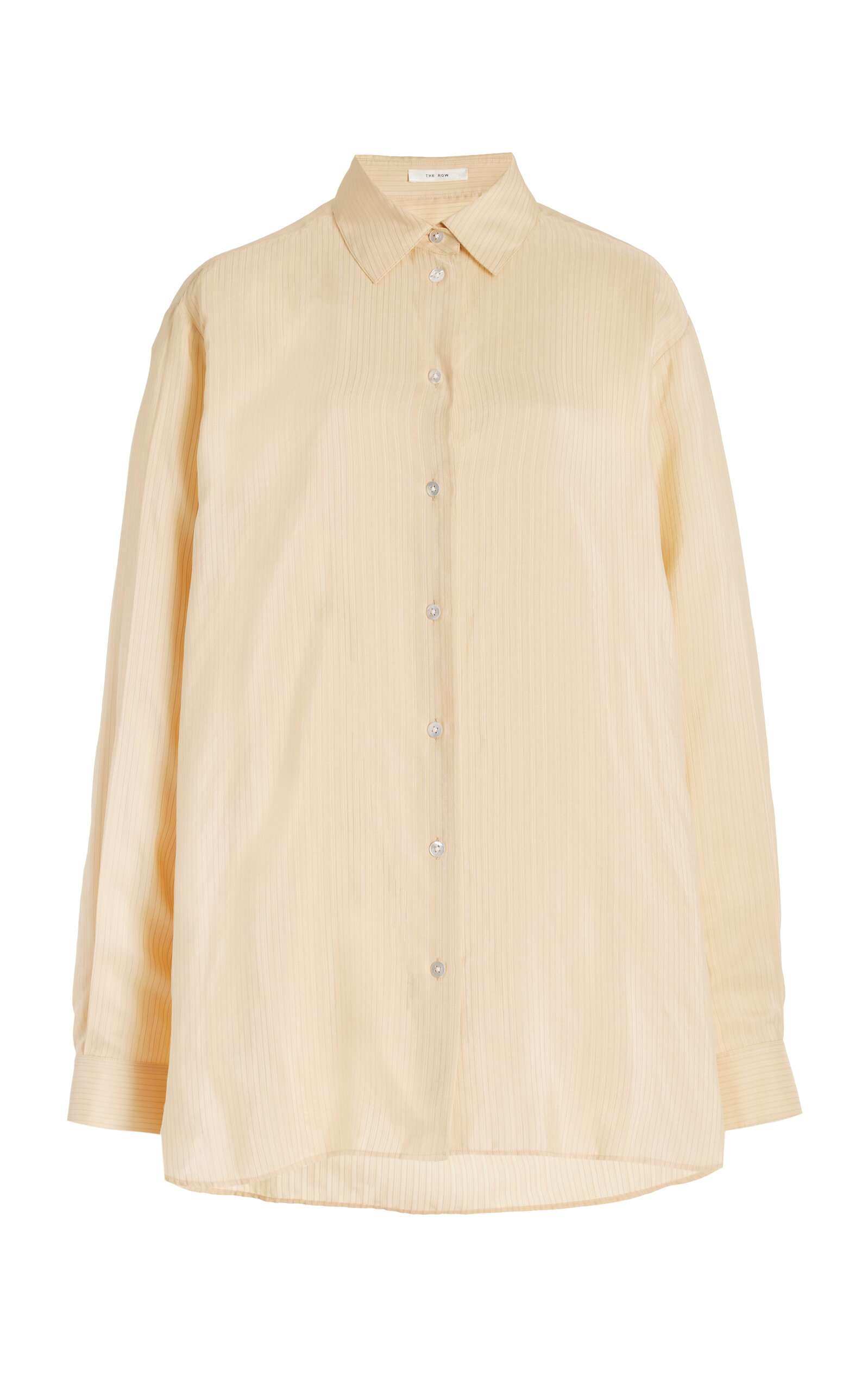 Shop The Row Sisilia Striped Silk Shirt In Yellow