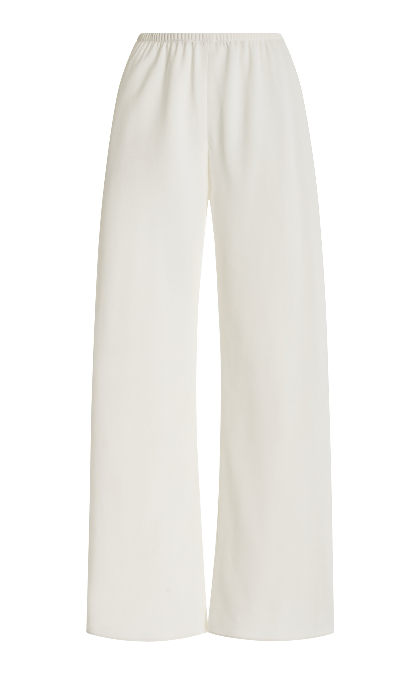 The Row Andres Cotton And Silk-blend Poplin Wide-leg Pants In Ivory