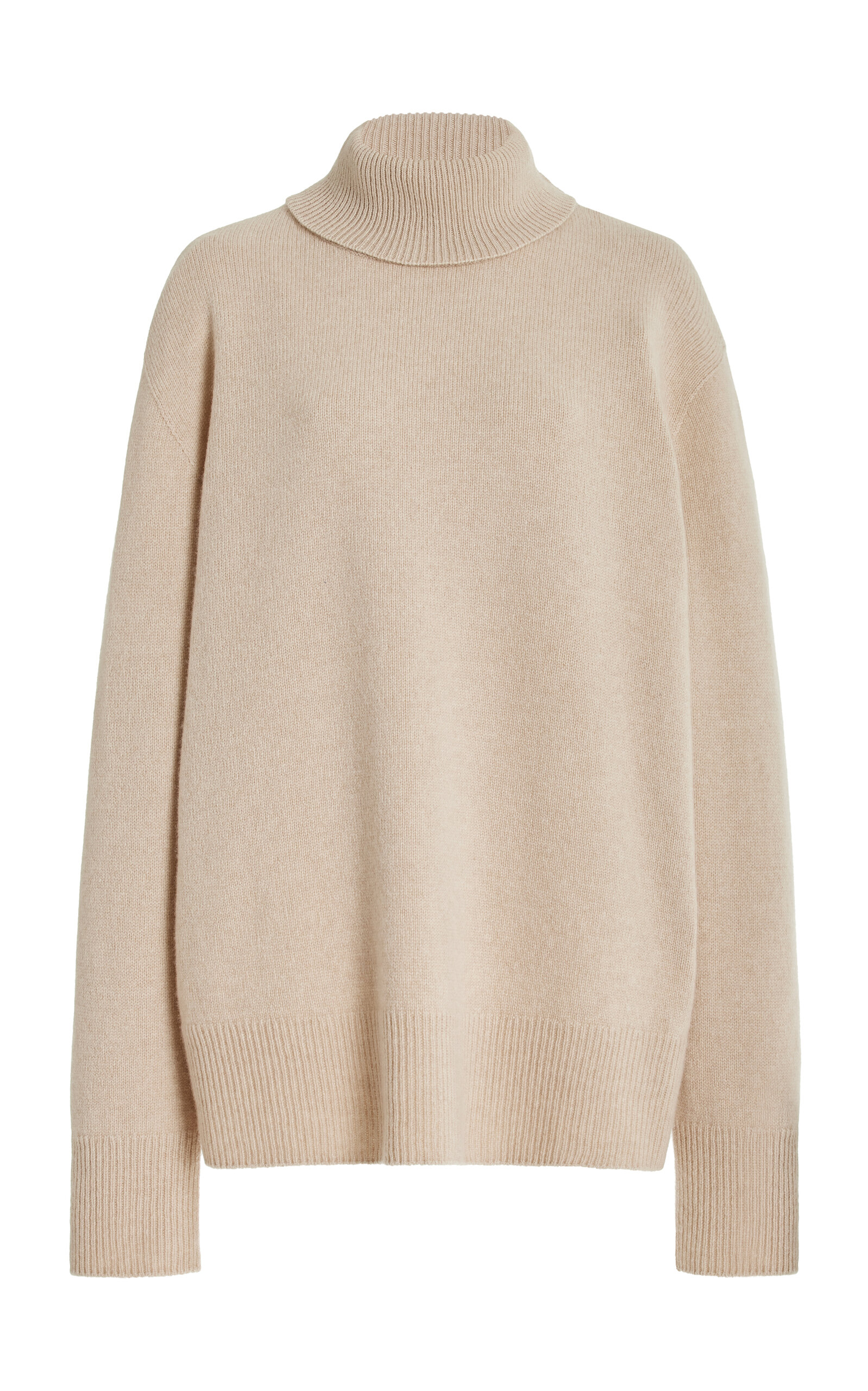 Shop The Row Stepny Oversized Wool-cashmere Turtleneck Sweater In Neutral