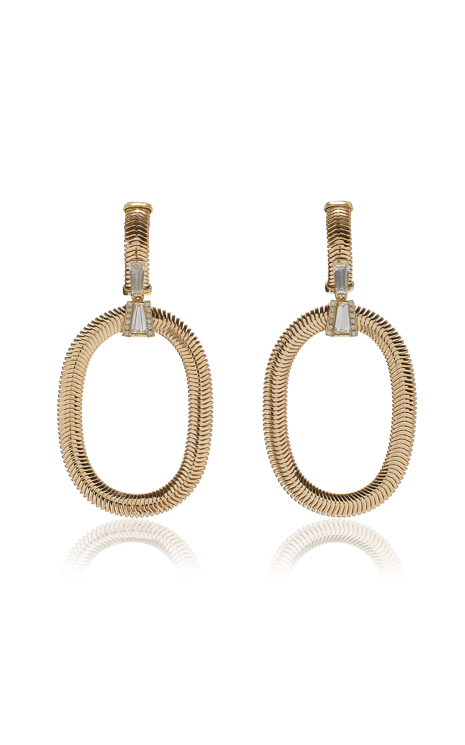 Nikos Koulis - Feelings 18K Yellow And White Gold Diamond Earrings - Gold - OS - Moda Operandi - Gifts For Her