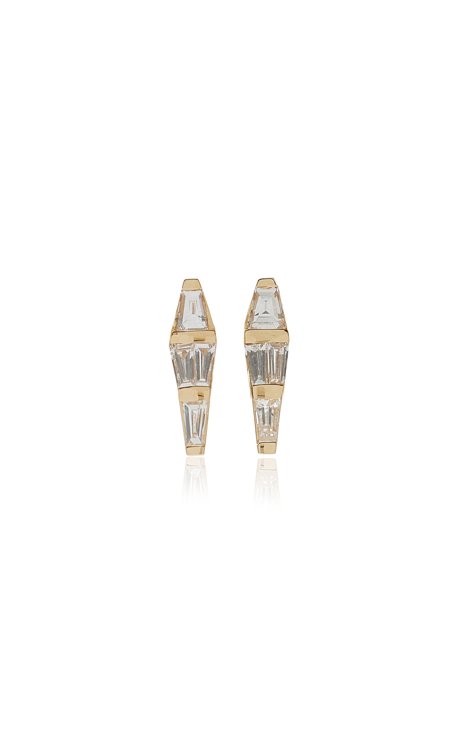 Nikos Koulis Medium Spectrum 18k Gold Diamond Stud Earrings