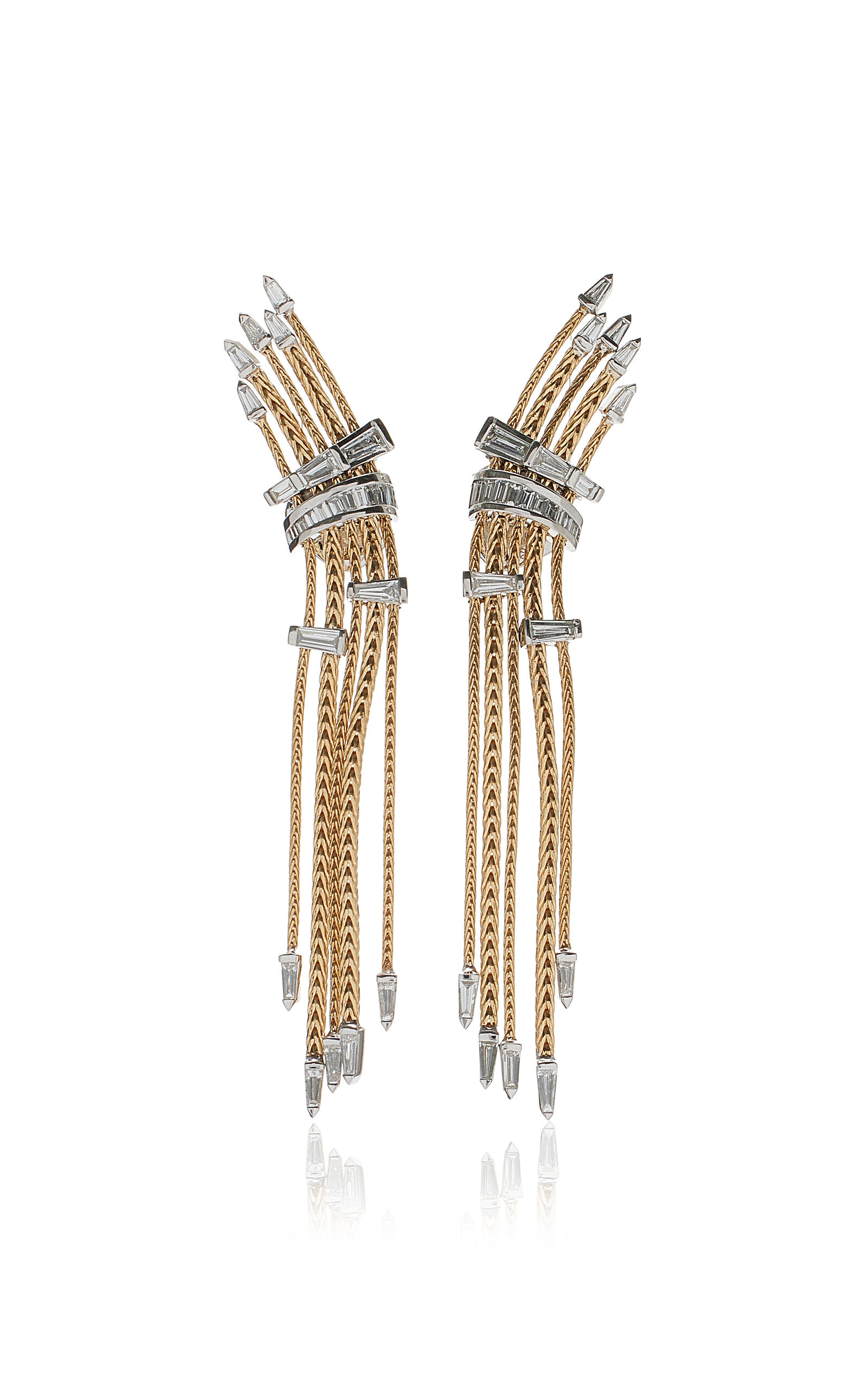Together 18K Yellow And White Gold Diamond Earrings