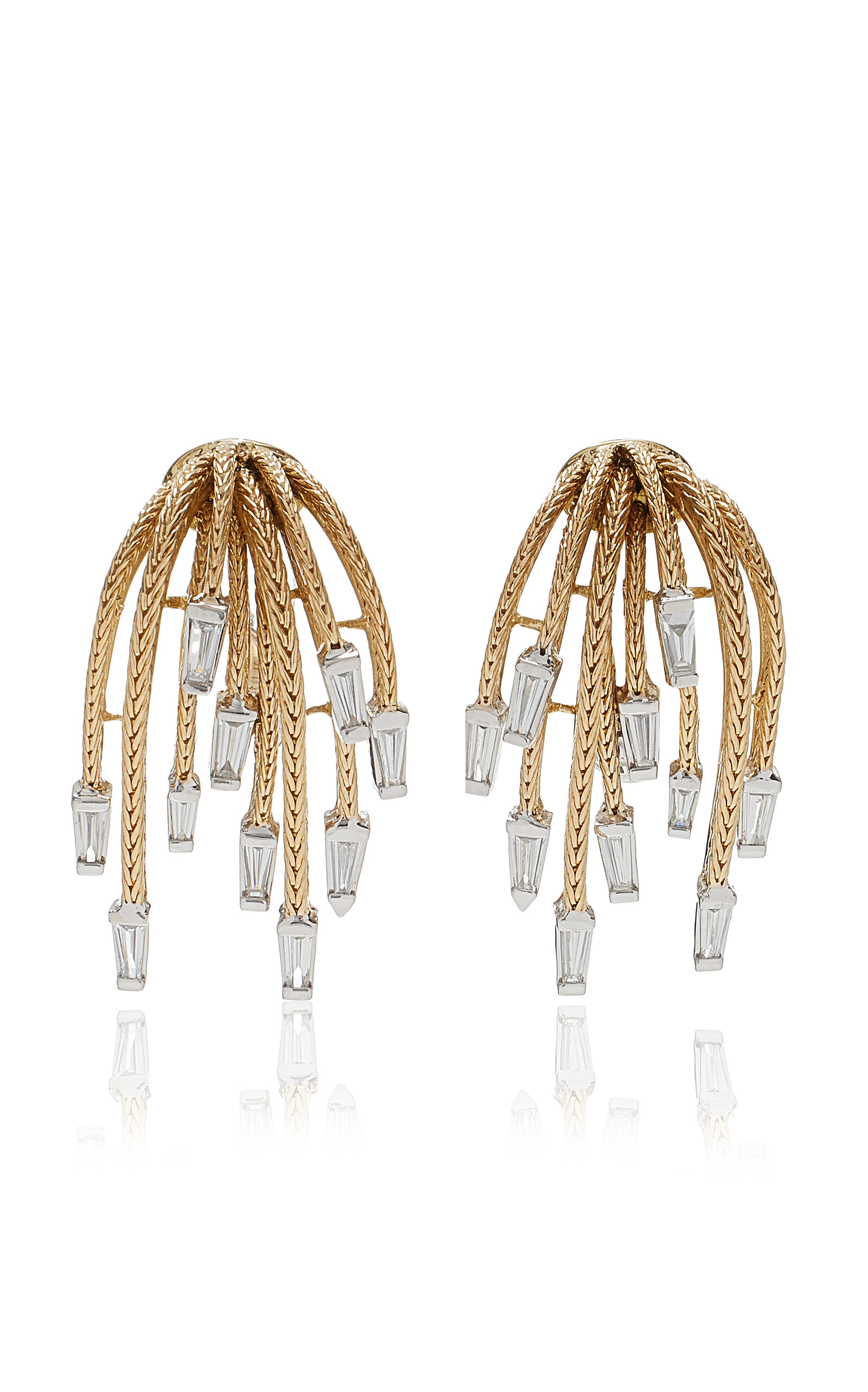 Nikos Koulis Together 18k Yellow And White Gold Diamond Earrings