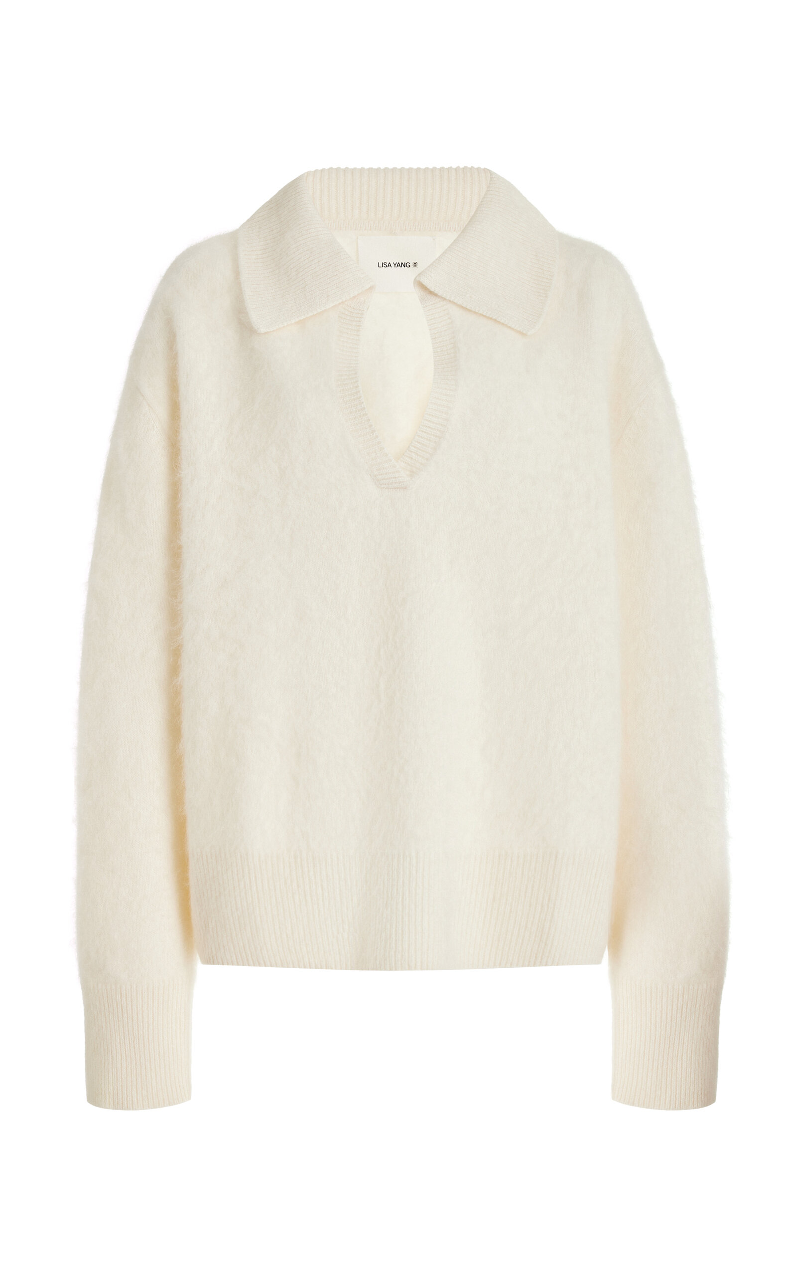 Lisa Yang White Kerry Sweater In Ivory