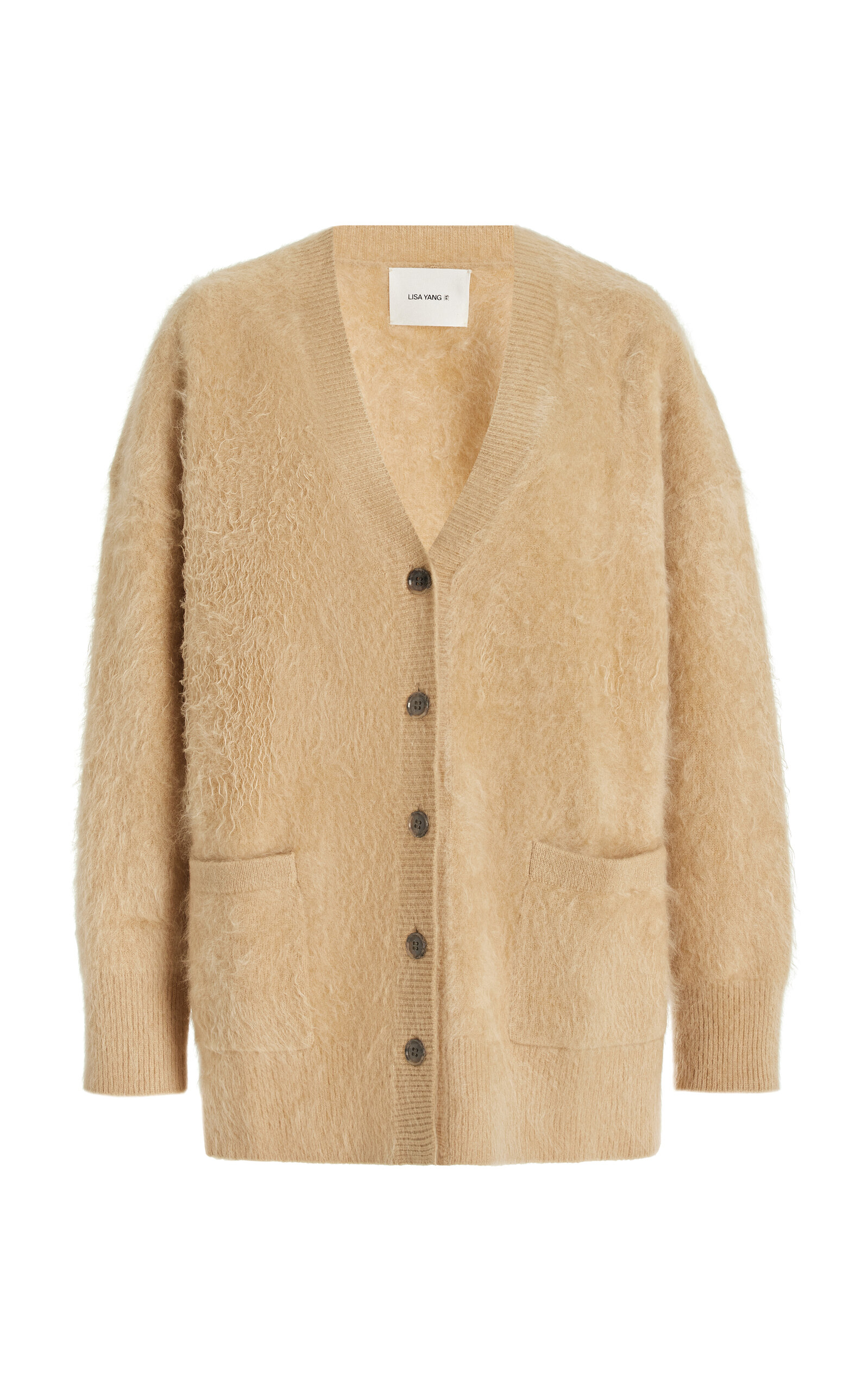 Lisa Yang Malena Brushed Cashmere Cardigan In Neutral