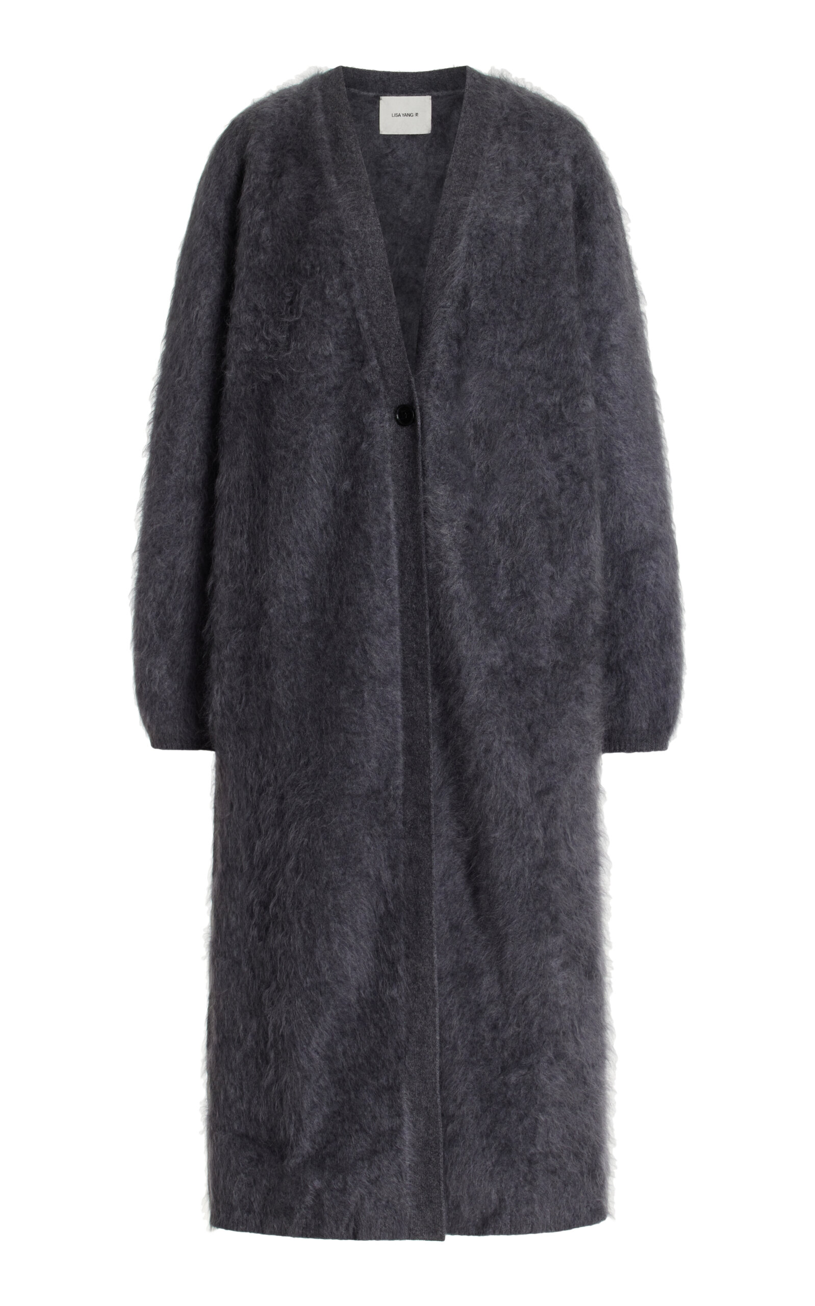 Agda Brushed-Cashmere Cardigan Coat