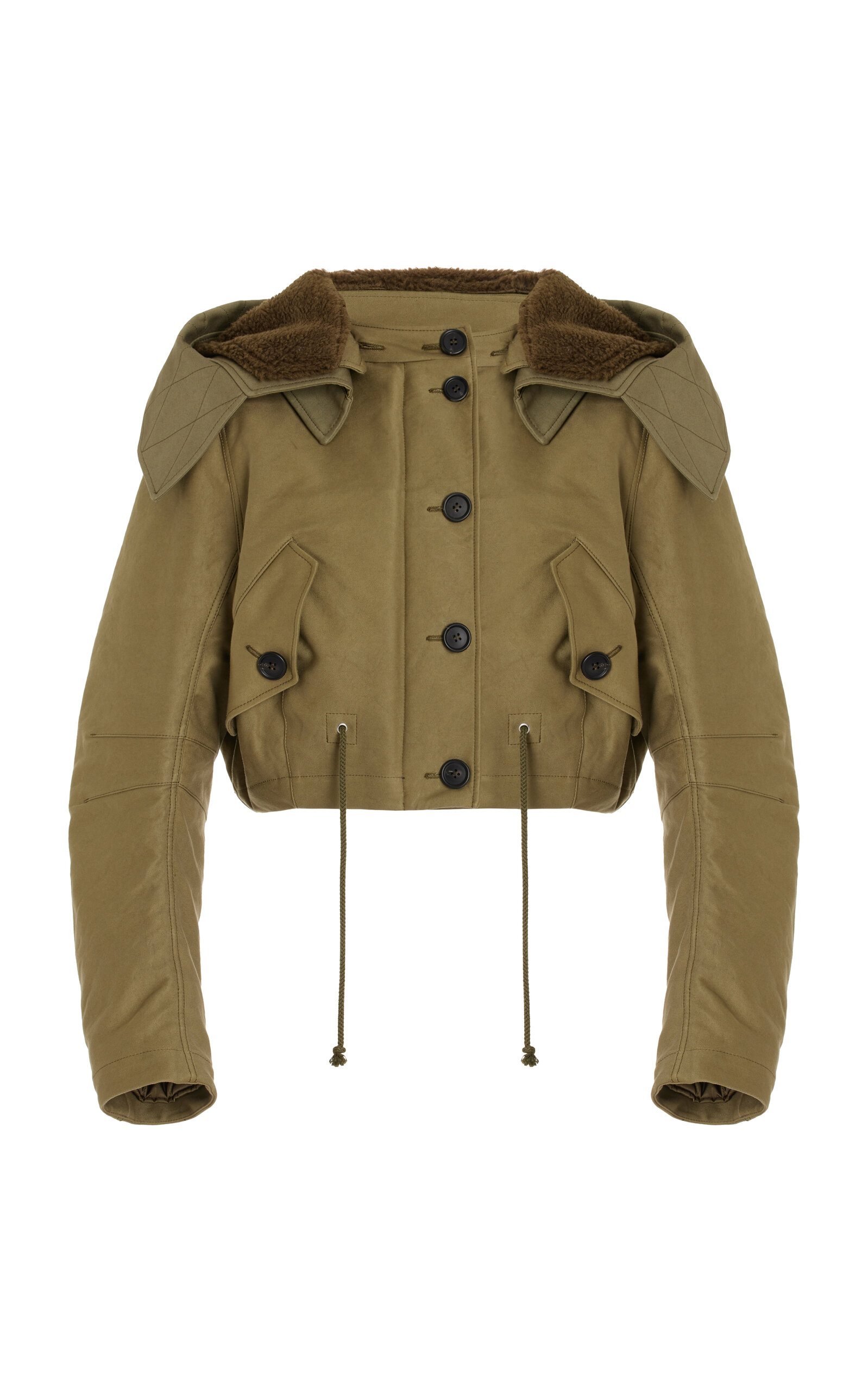 Prada Jacket Raso Cotone In Green