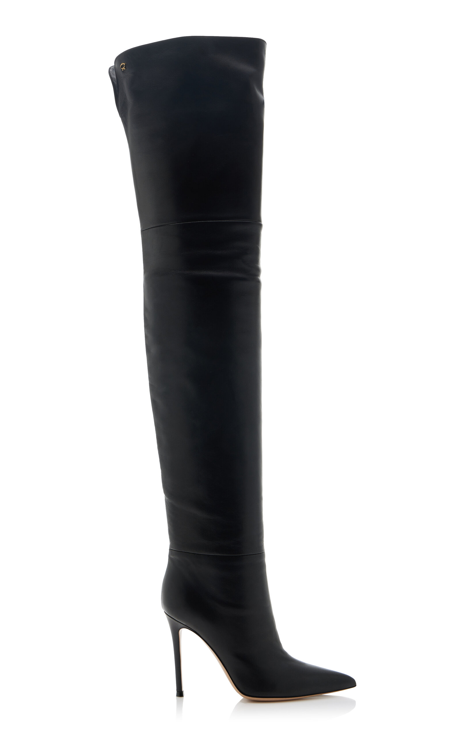 Shop Gianvito Rossi Leather Over-the-knee Boots In Black