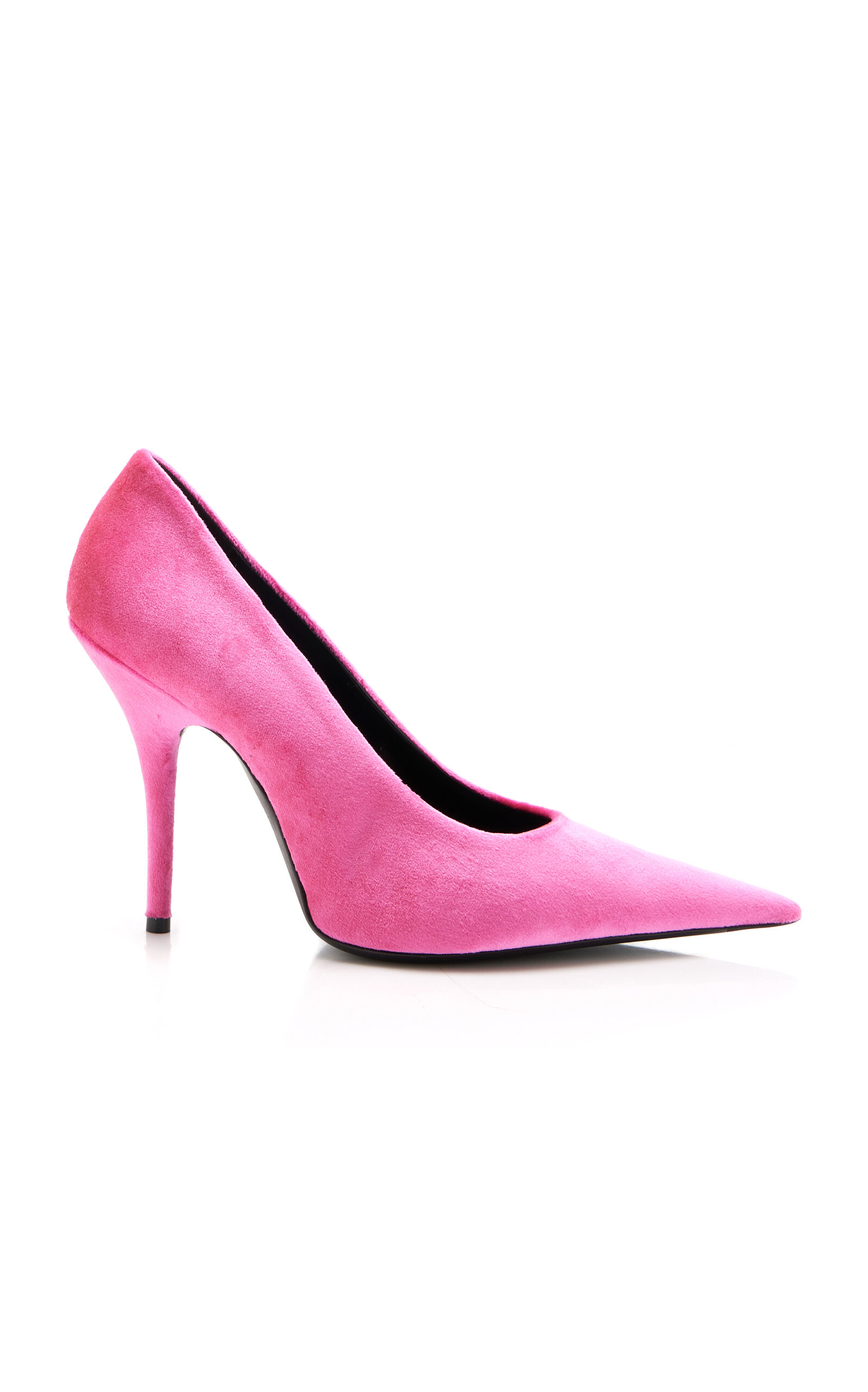 Balenciaga - Knife Velvet Pumps - Pink - IT 38 - Moda Operandi