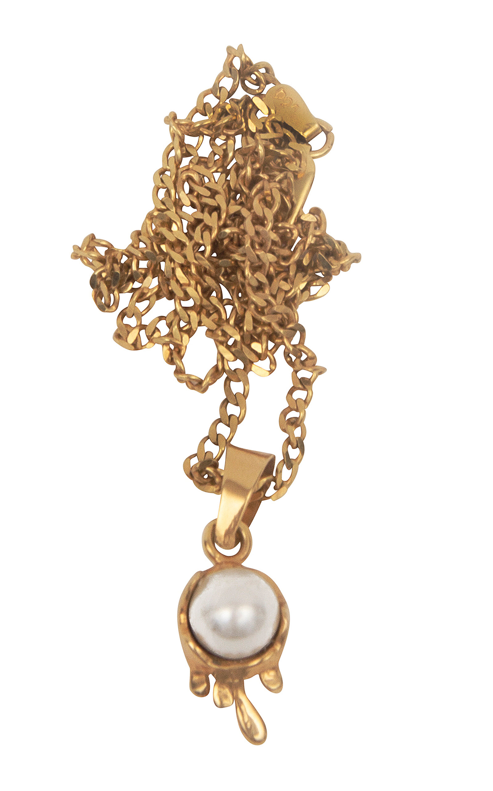 Mudd Pearl Drippy 14k Gold-plated Necklace