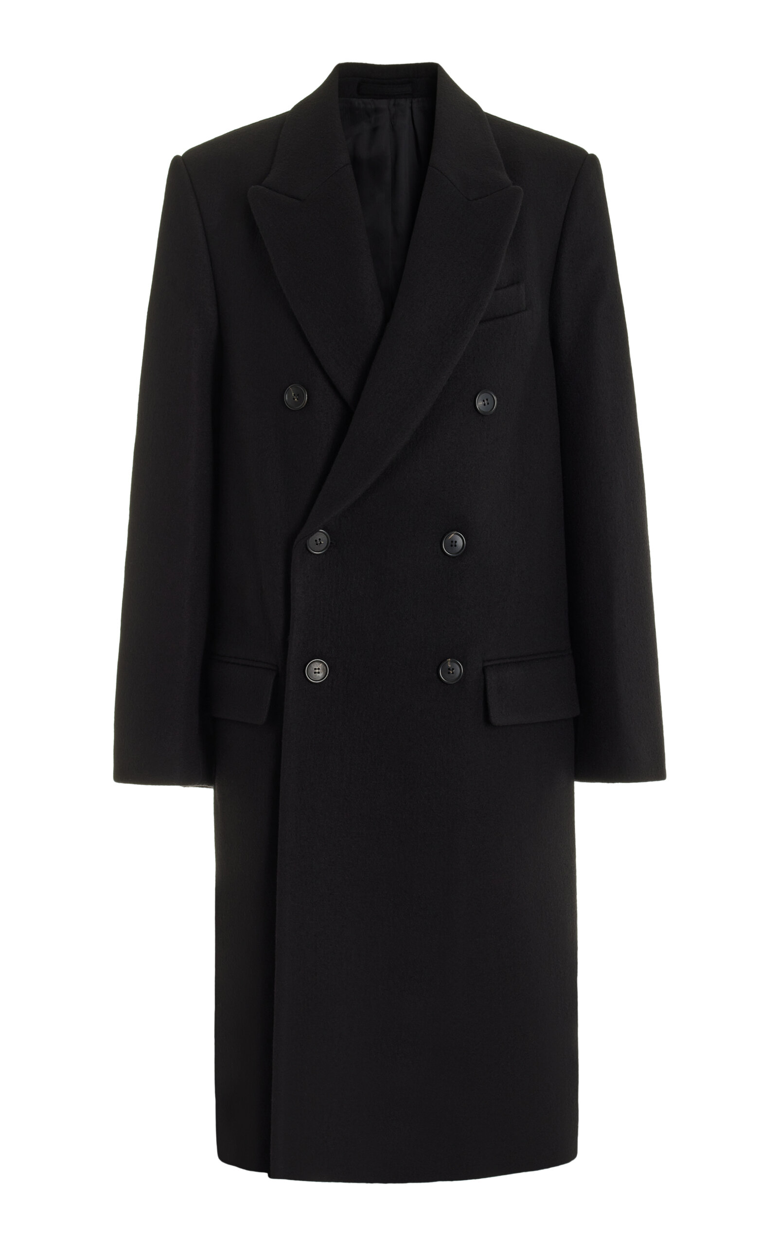 Wardrobe.nyc Accumulator Nyc X Hayley Bieber Double Breast Coat In Black