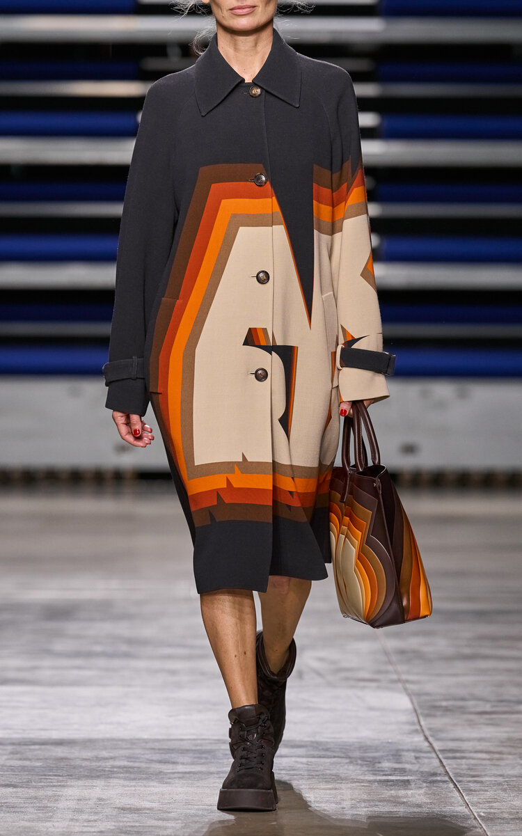 Akris Women's Ruth Printed Wool Coat