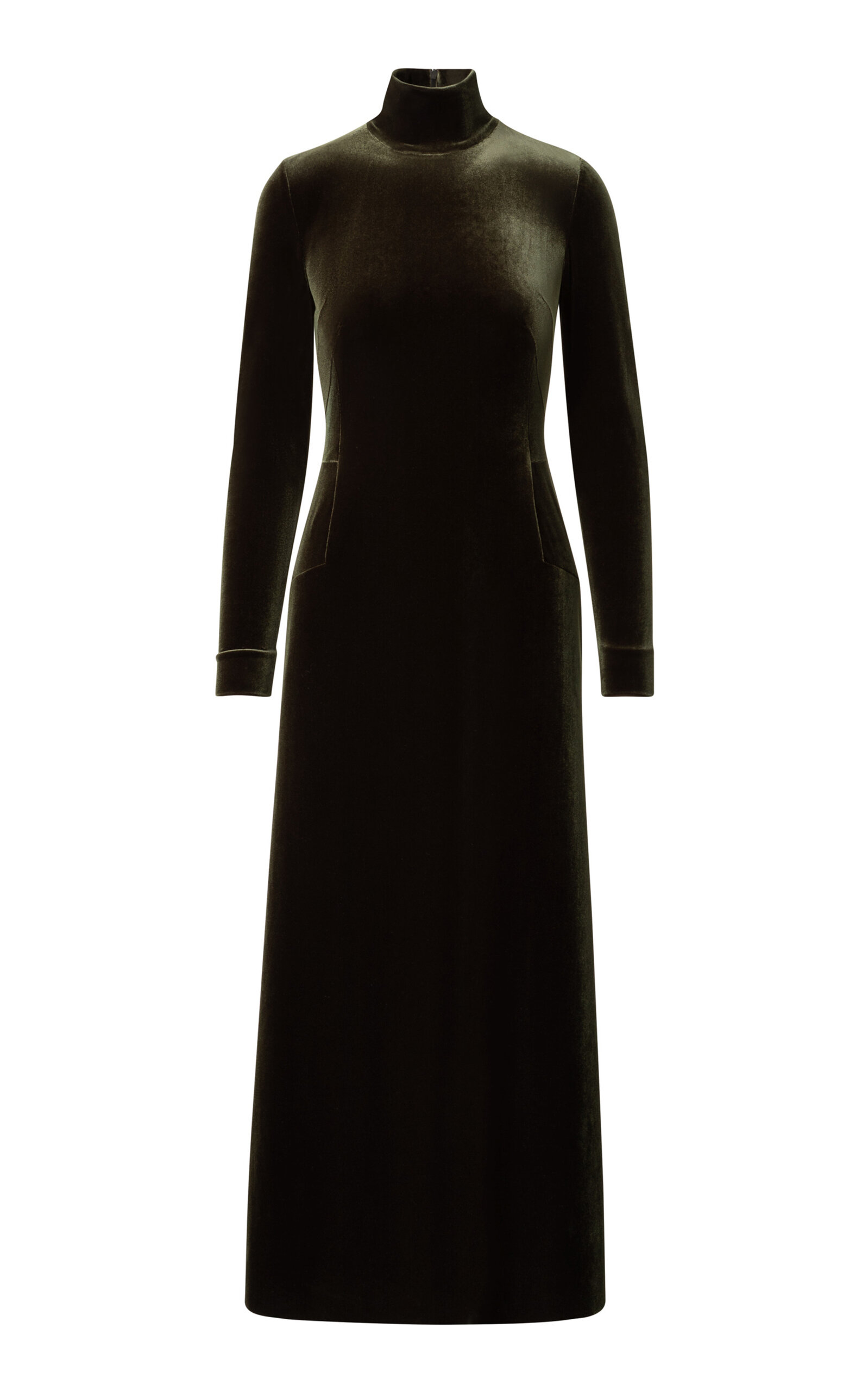 Akris Women's Fluid Velvet Midi Dress