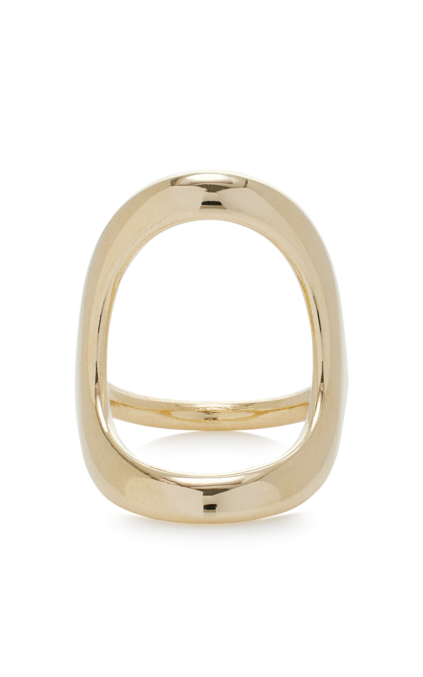 White/space Continuity 14k Yellow Gold Ring