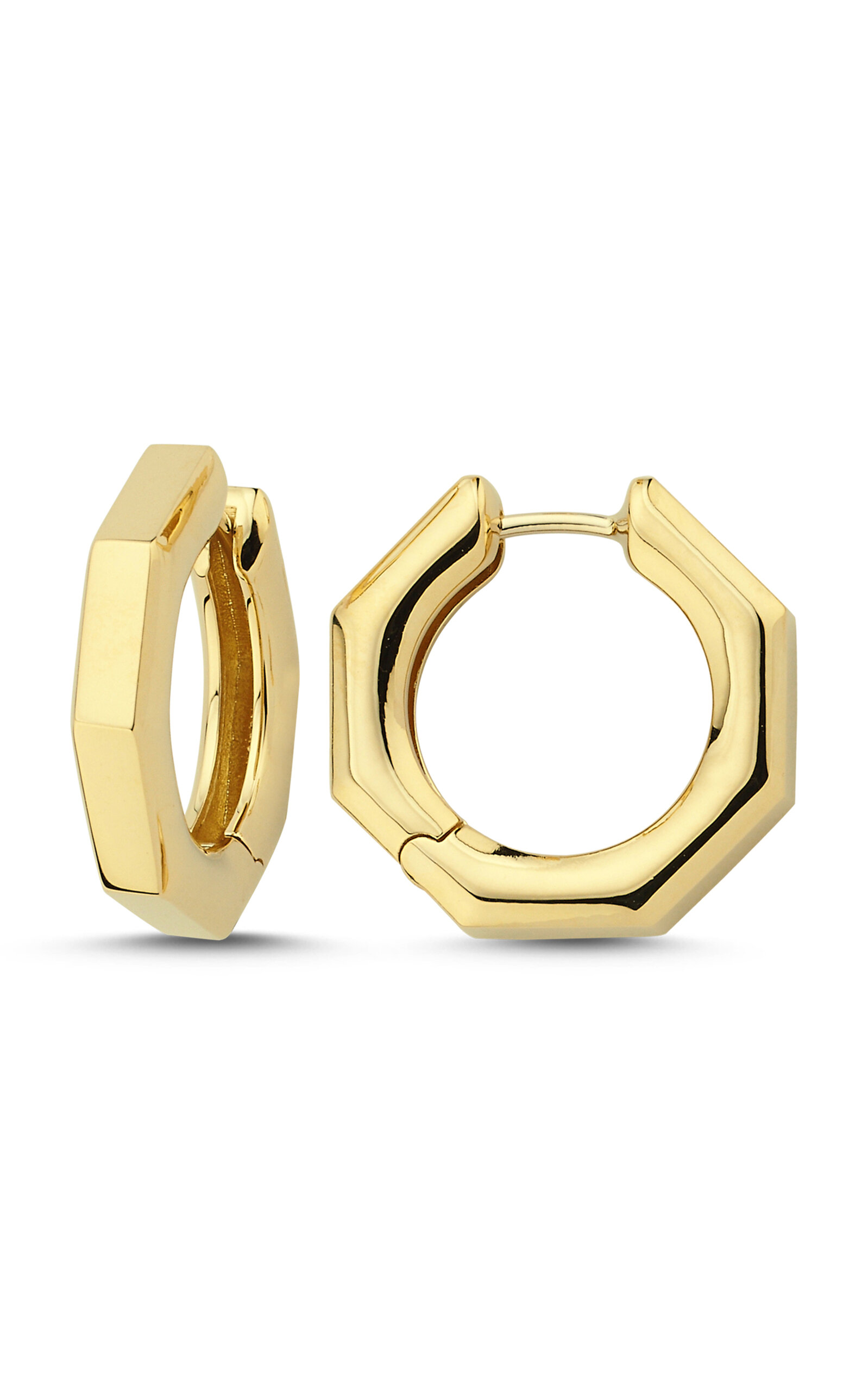 ASCHER 18K GOLD LARGE BUBBLE HOOP EARRINGS