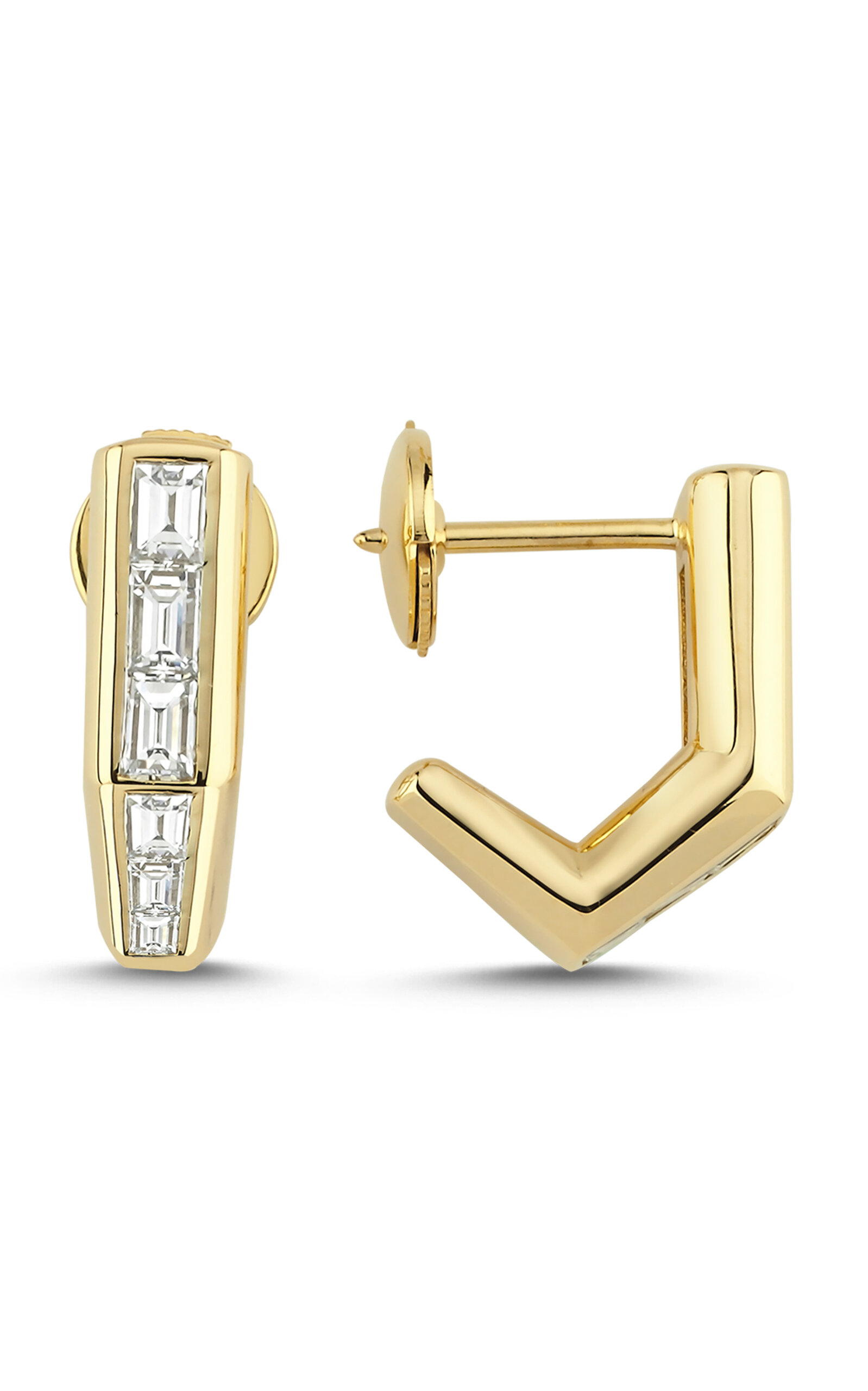 ASCHER 18K GOLD BUBBLE CALLISTO DIAMOND EARRINGS