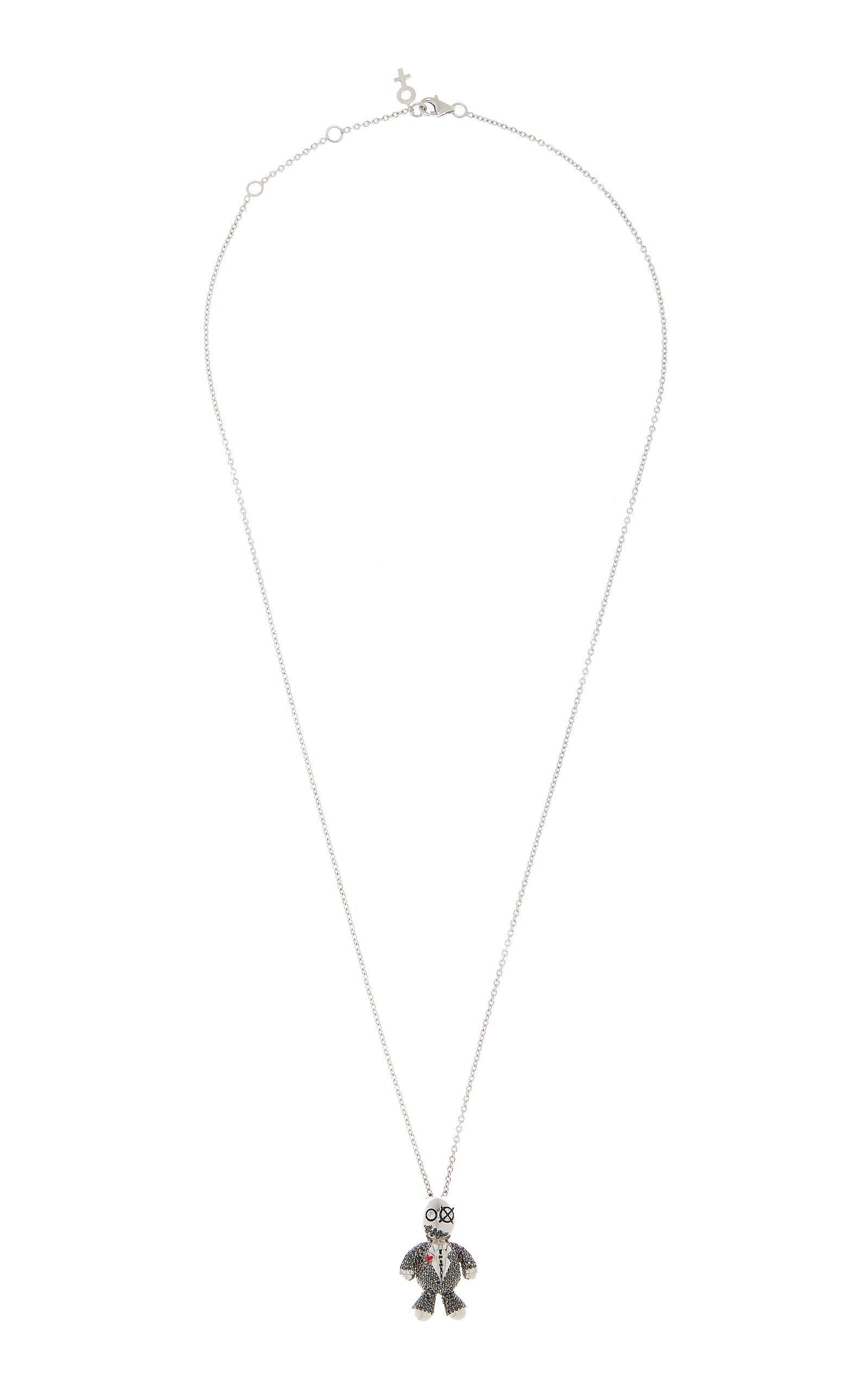 Her Story Women's Vodoo Congo 14k White Gold Diamond Necklace In Metallic