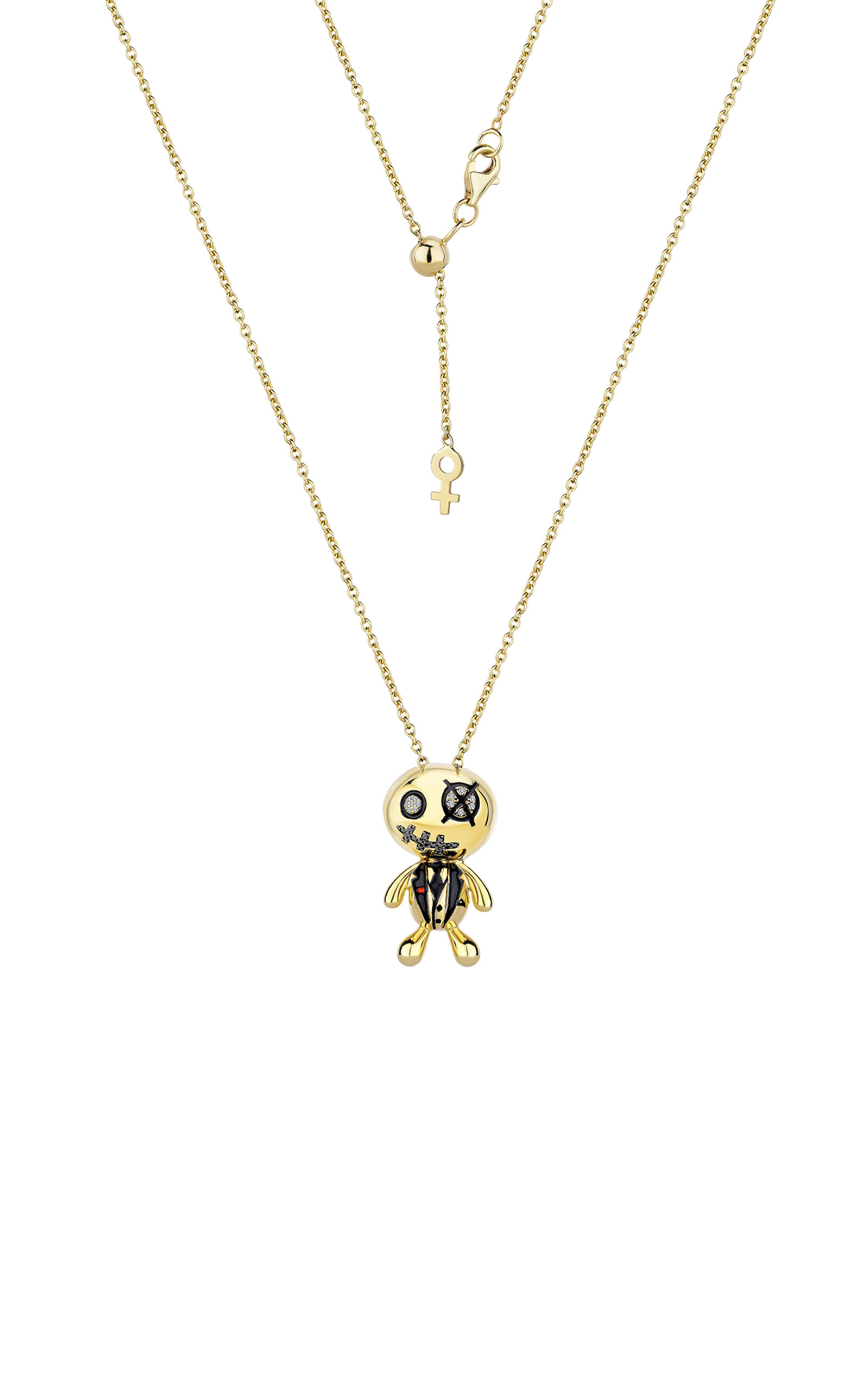 Her Story Women's Vodoo Diejuste 14k Yellow Gold Diamond Necklace