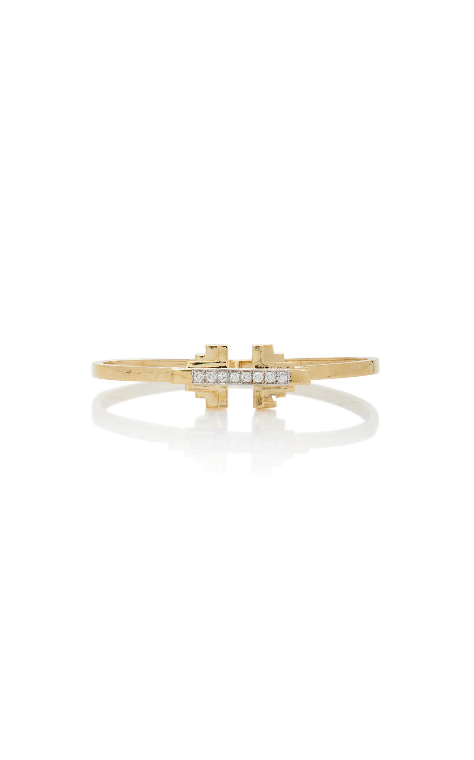 Her Story Women's Empire 14k Yellow Gold Diamond Bracelet